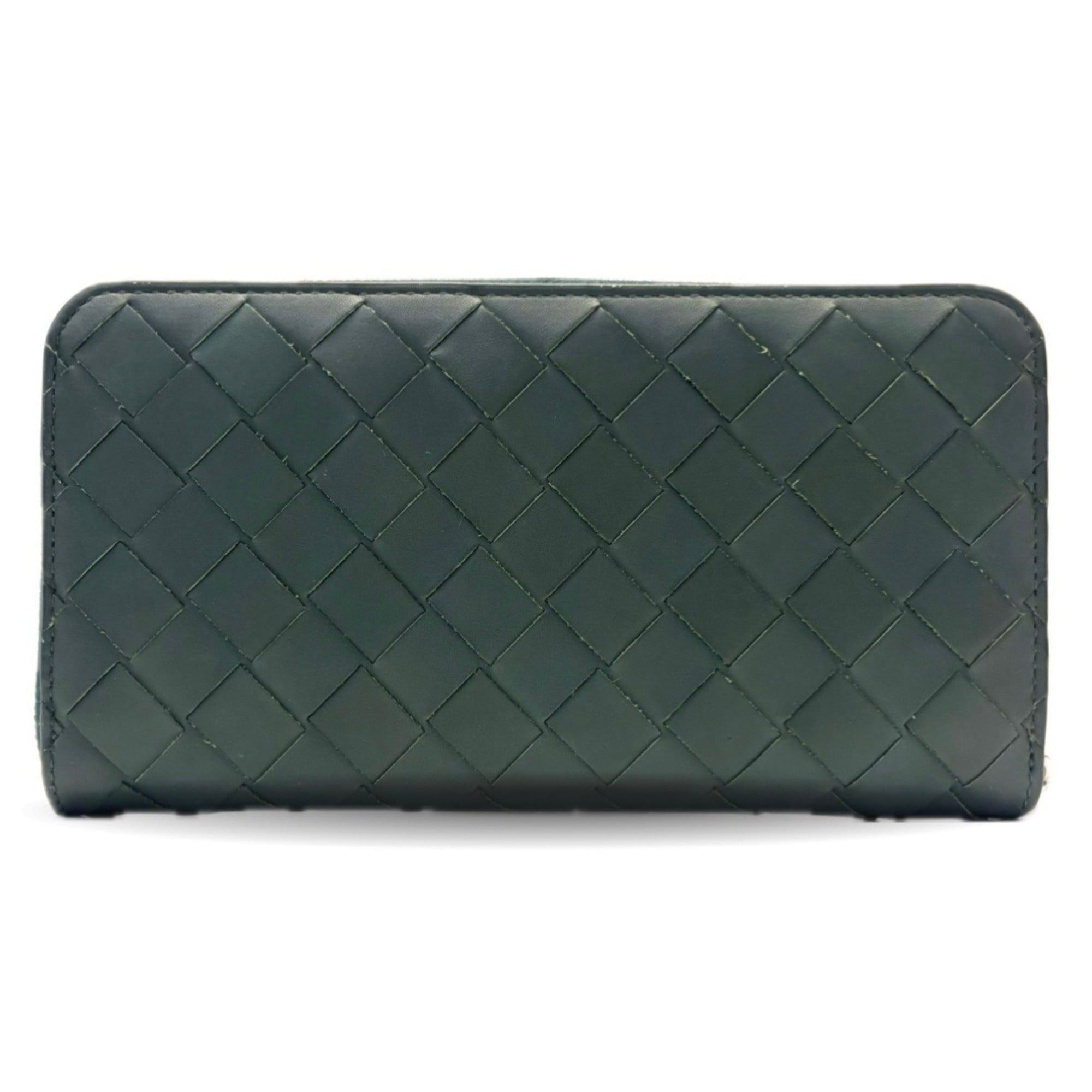Bottega Veneta Bottega Veneta Intrecciato Round Long Wallet Khaki Green 593217 Size ONE SIZE - 2 Thumbnail
