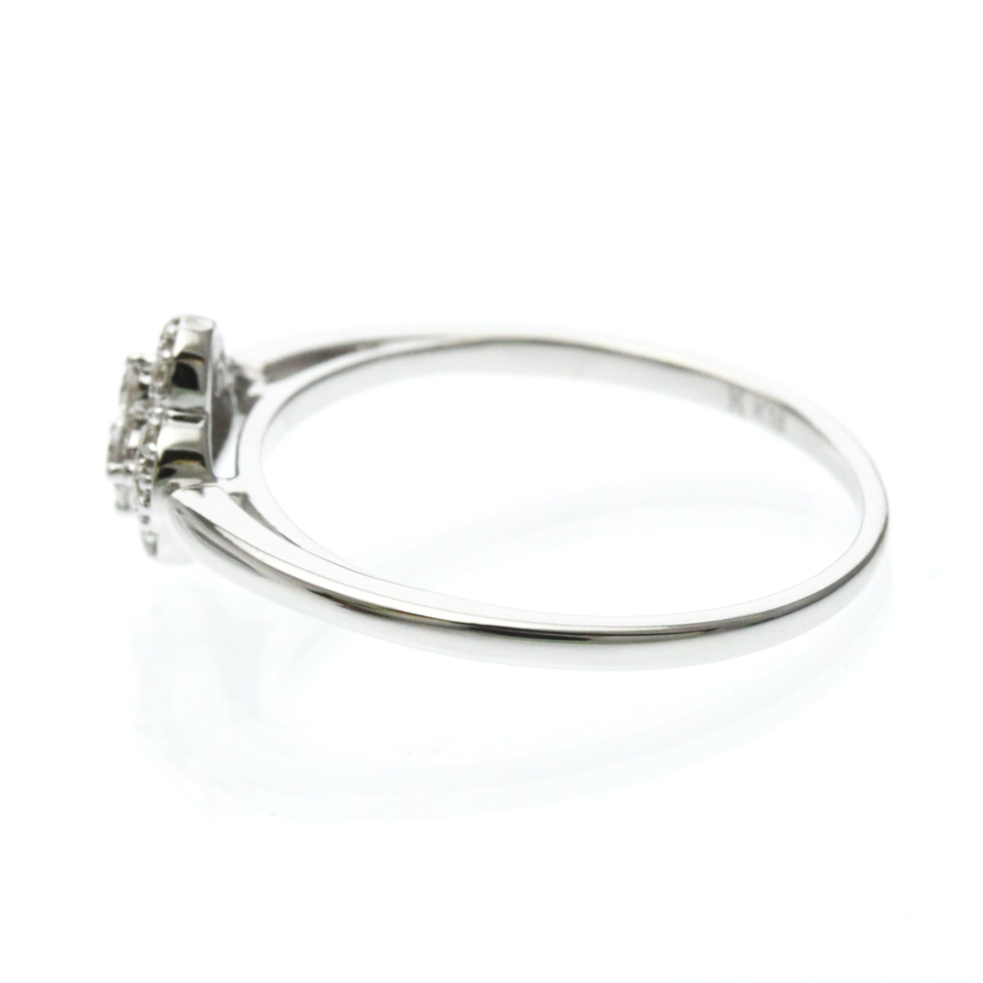 Other Vendome Aoyama Clover Diamond Ring White Gold (18K) Fashion Diamond Band Ring Silver Size ONE SIZE - 7 Thumbnail