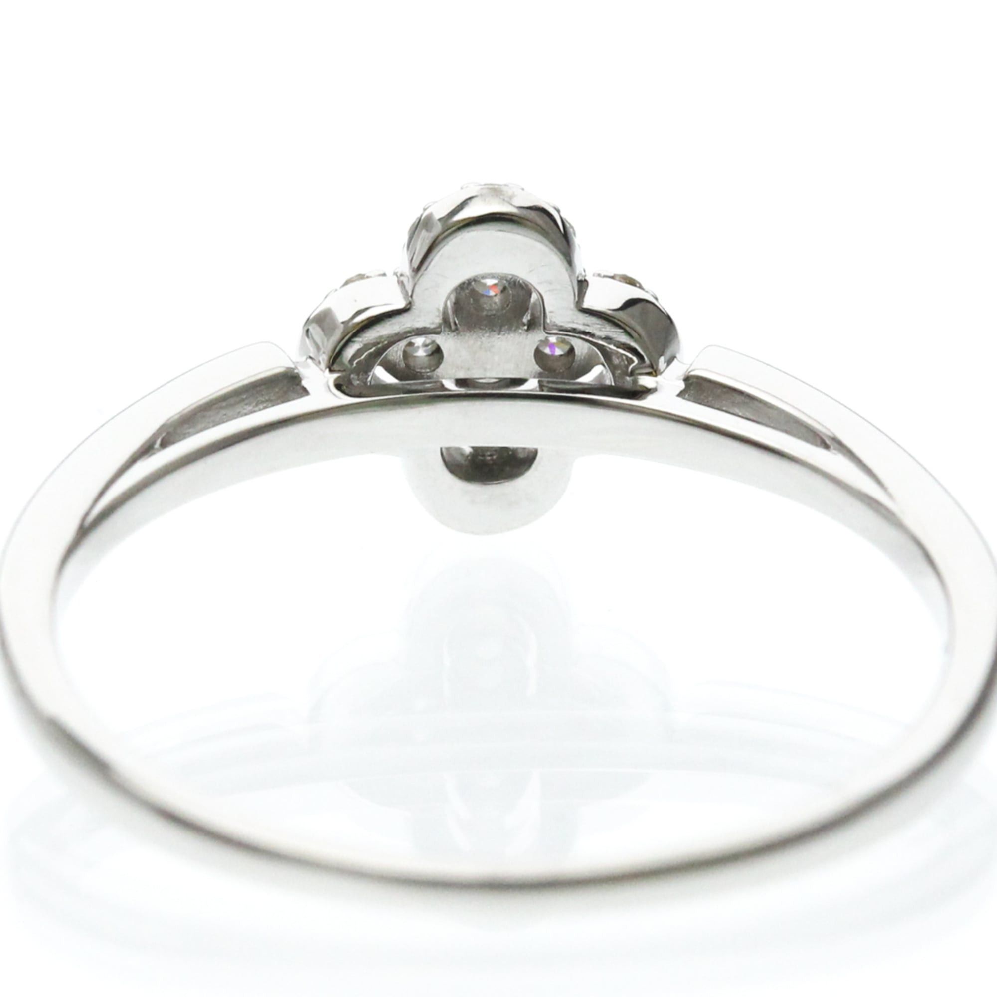 Other Vendome Aoyama Clover Diamond Ring White Gold (18K) Fashion Diamond Band Ring Silver Size ONE SIZE - 4 Thumbnail