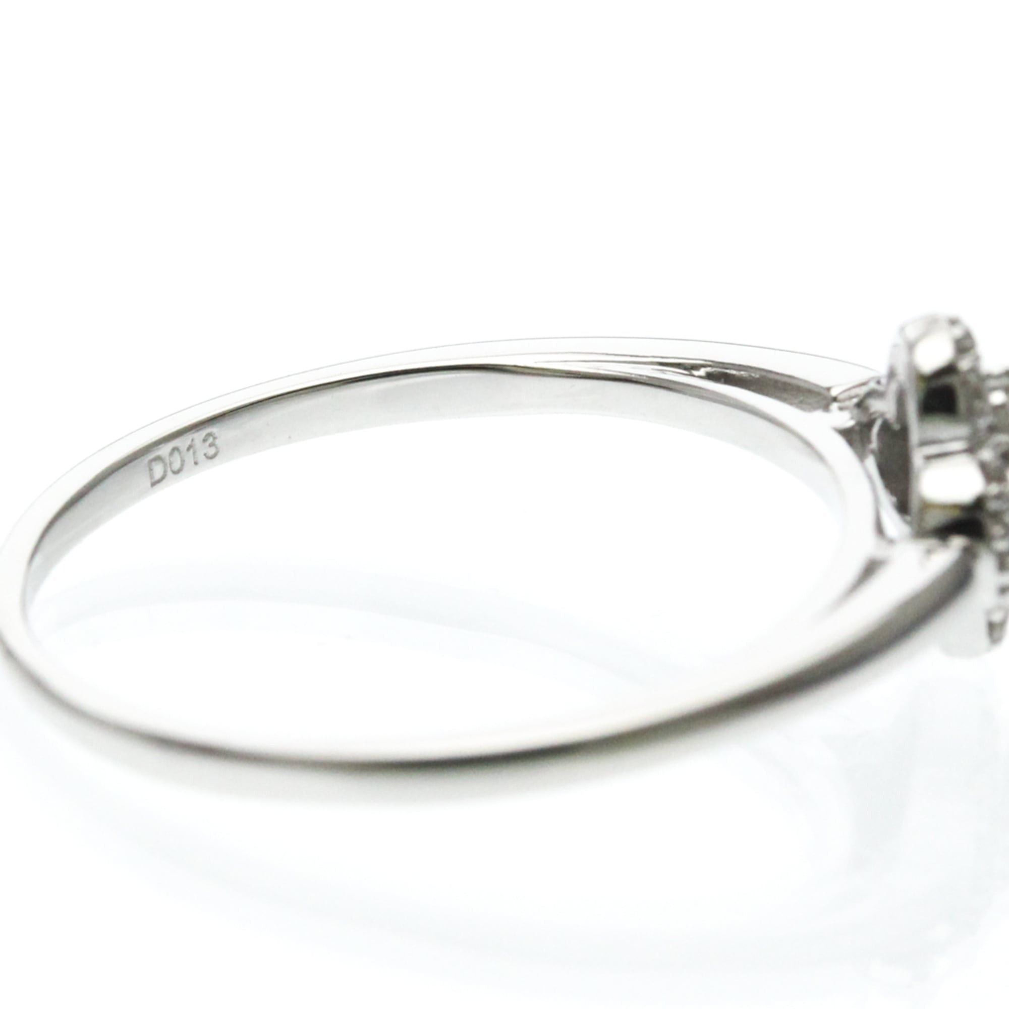 Other Vendome Aoyama Clover Diamond Ring White Gold (18K) Fashion Diamond Band Ring Silver Size ONE SIZE - 5 Thumbnail