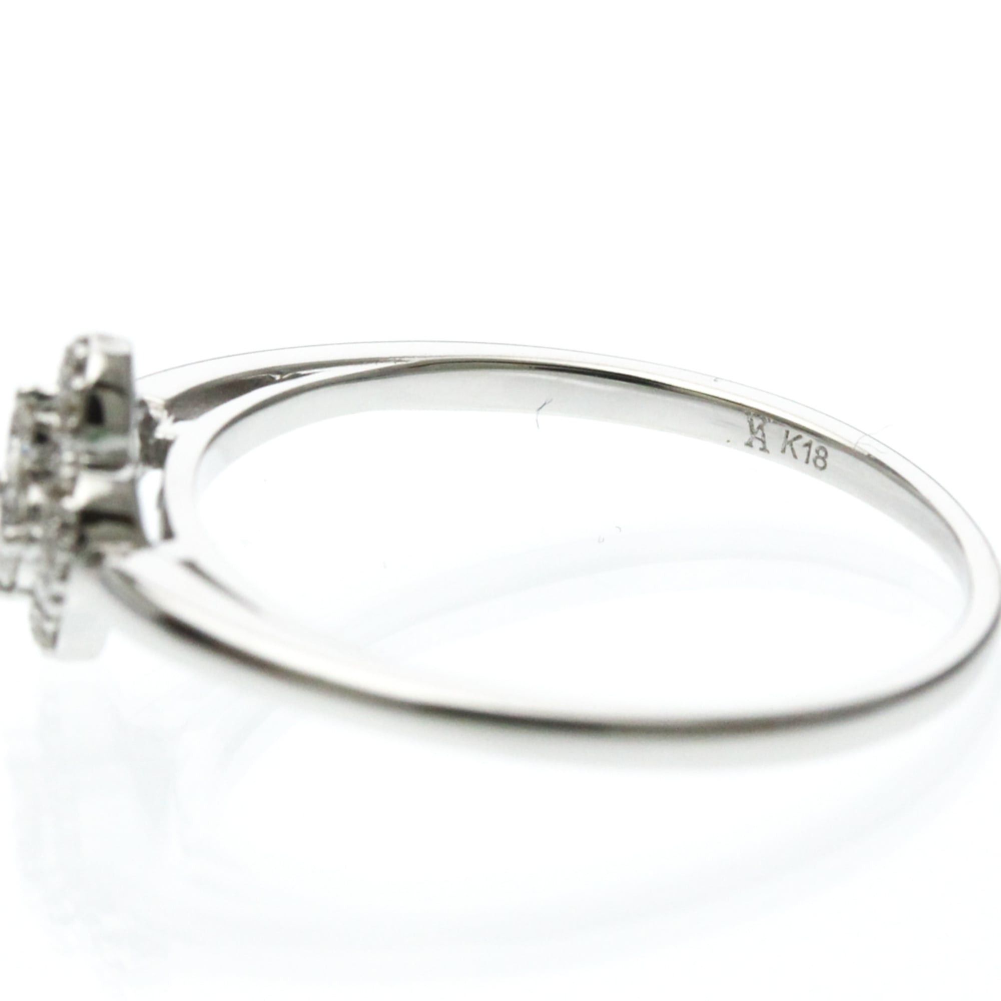 Other Vendome Aoyama Clover Diamond Ring White Gold (18K) Fashion Diamond Band Ring Silver Size ONE SIZE - 3 Thumbnail