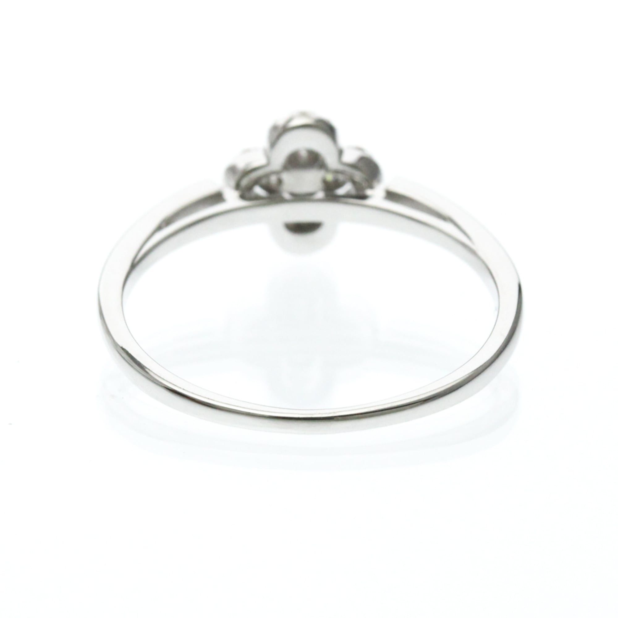 Other Vendome Aoyama Clover Diamond Ring White Gold (18K) Fashion Diamond Band Ring Silver Size ONE SIZE - 8 Thumbnail
