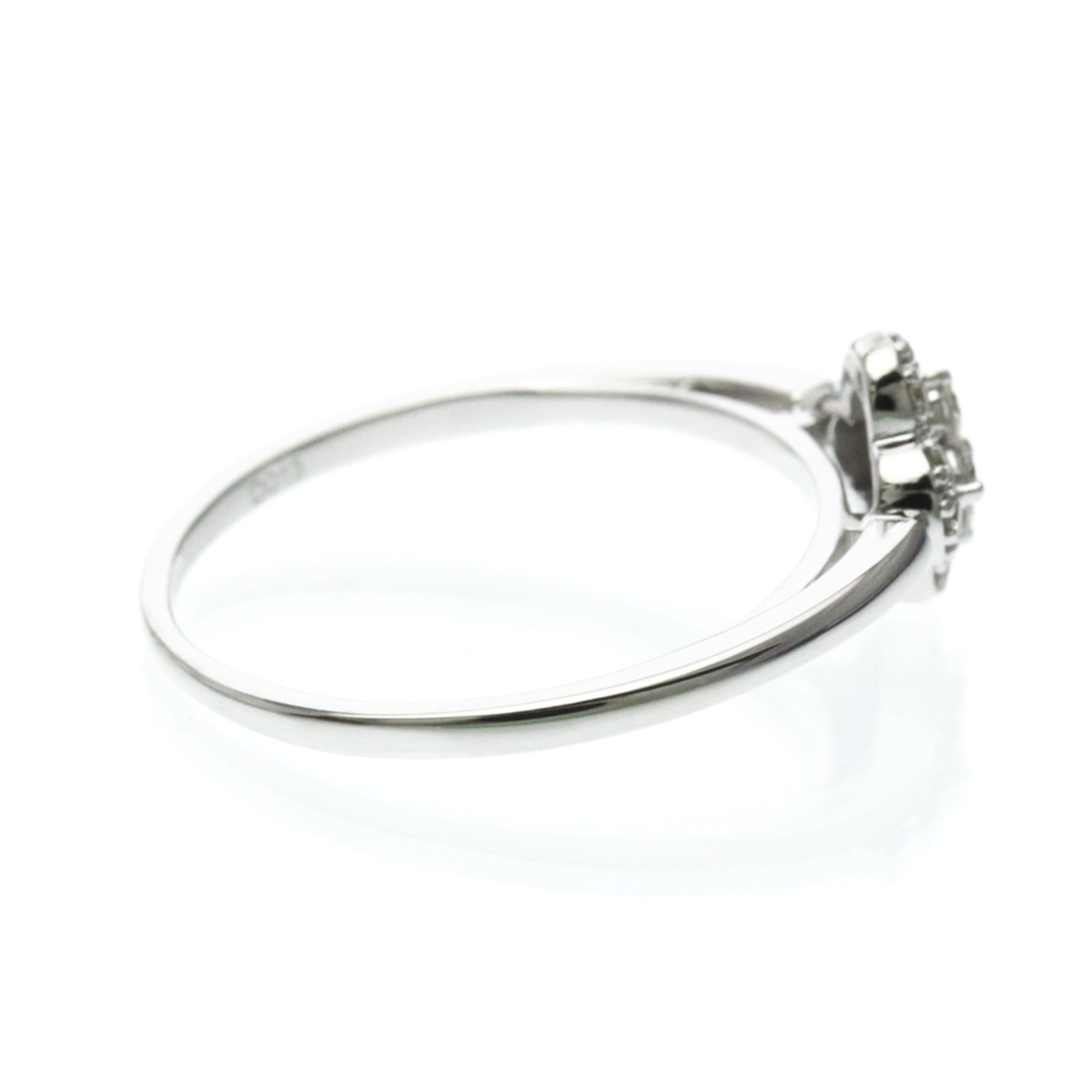 Other Vendome Aoyama Clover Diamond Ring White Gold (18K) Fashion Diamond Band Ring Silver Size ONE SIZE - 9 Thumbnail