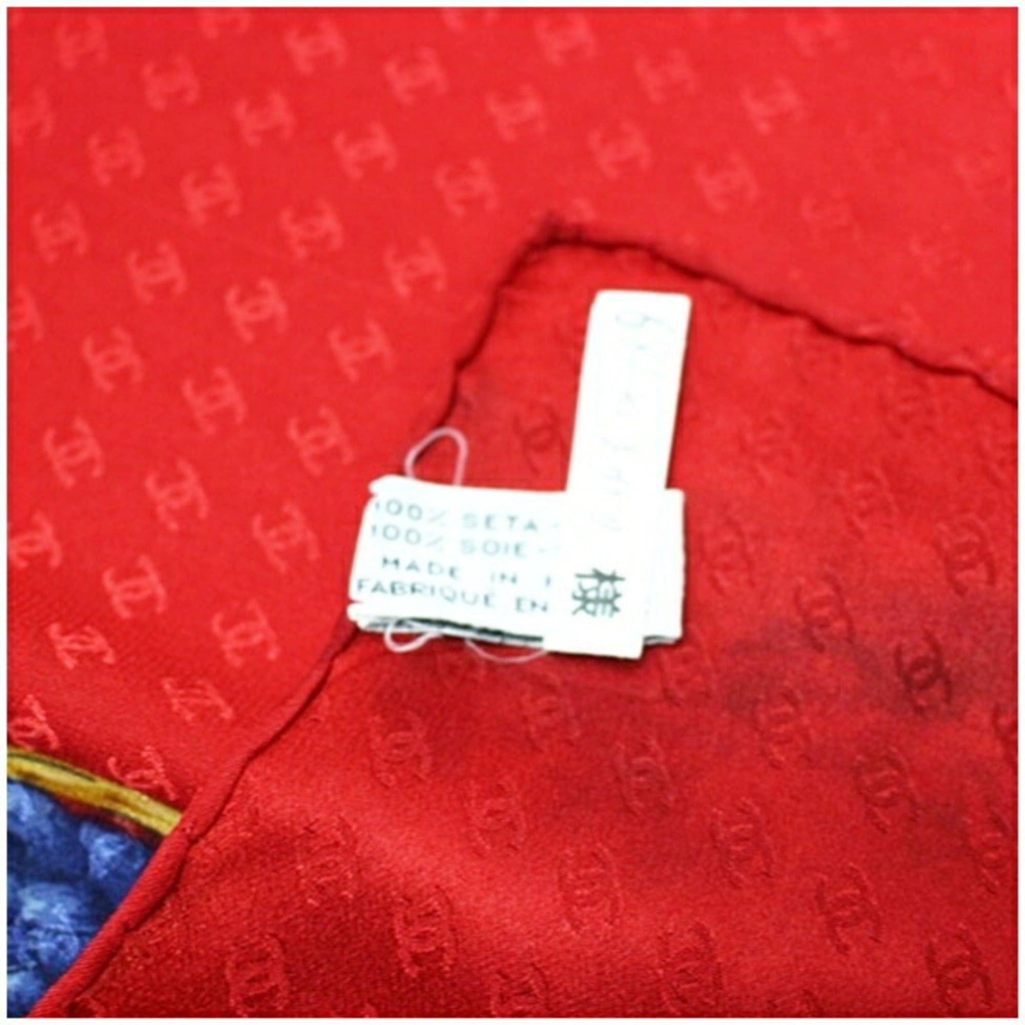 Chanel Chanel Silk Scarf/Muffler Red CHAN58412EL Women's Size ONE SIZE - 5 Thumbnail