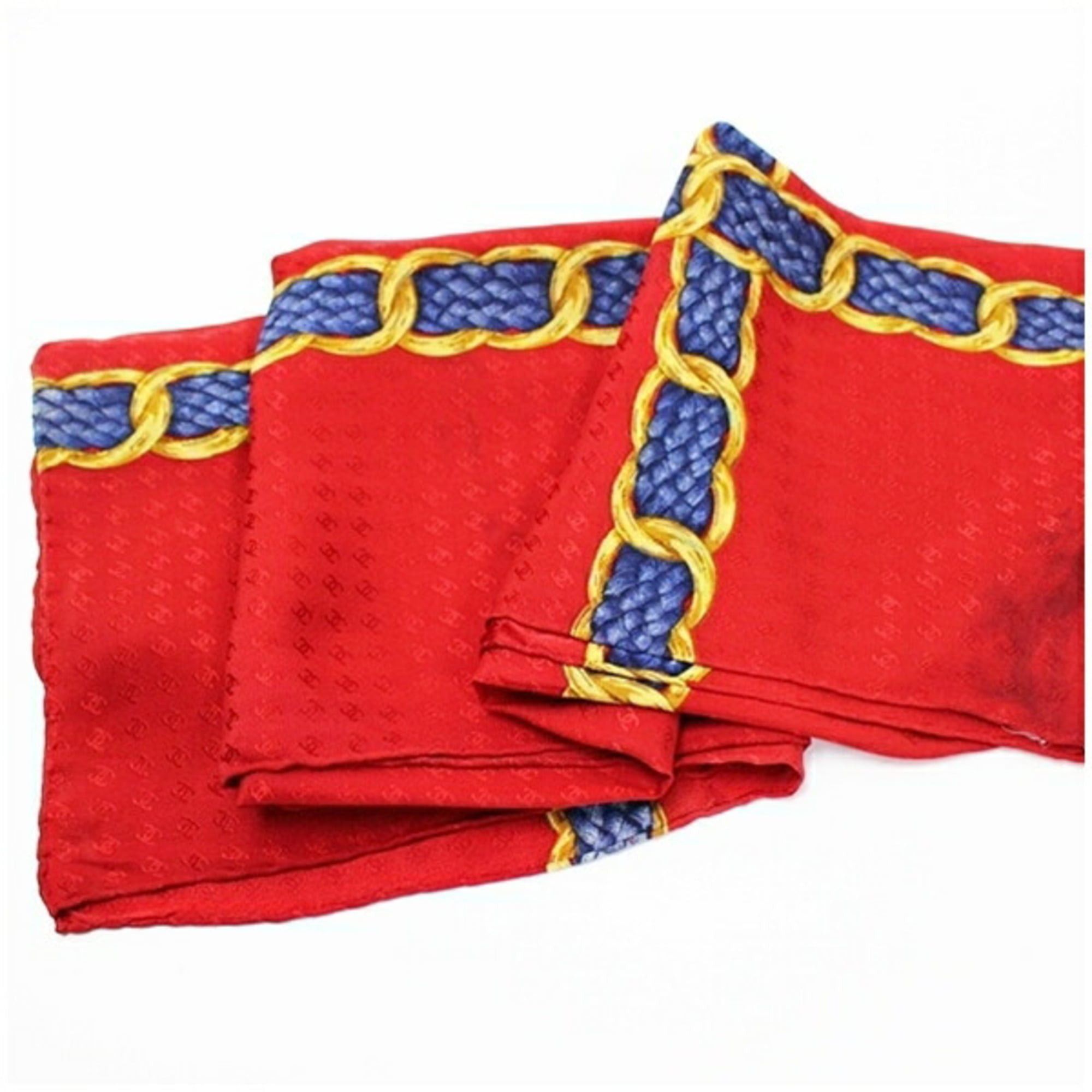 Chanel Chanel Silk Scarf/Muffler Red CHAN58412EL Women's Size ONE SIZE - 11 Thumbnail