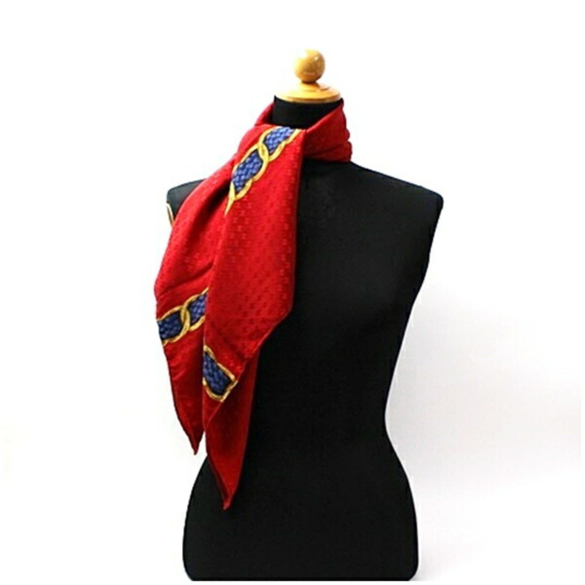 Chanel Chanel Silk Scarf/Muffler Red CHAN58412EL Women's Size ONE SIZE - 4 Thumbnail