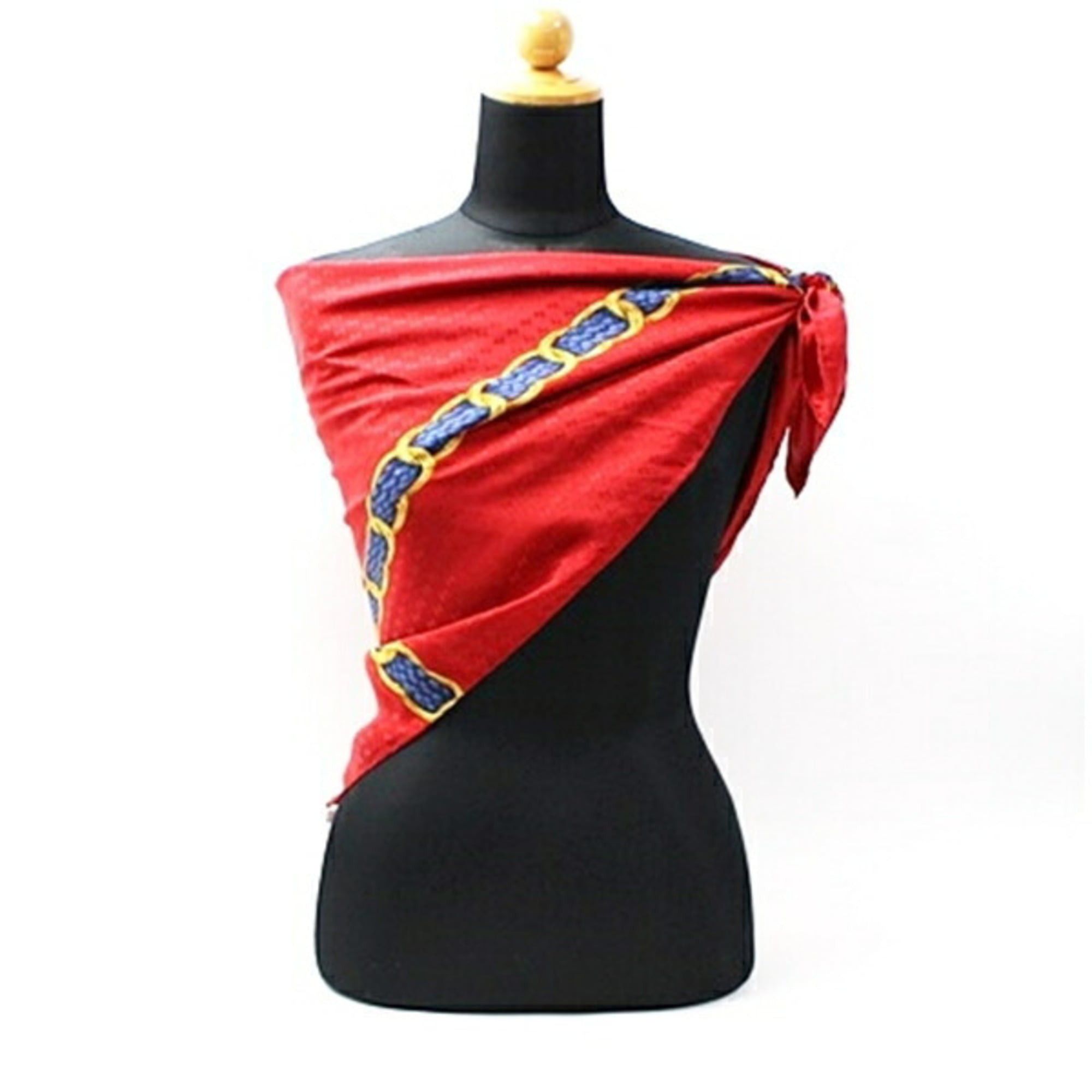 Chanel Chanel Silk Scarf/Muffler Red CHAN58412EL Women's Size ONE SIZE - 3 Thumbnail