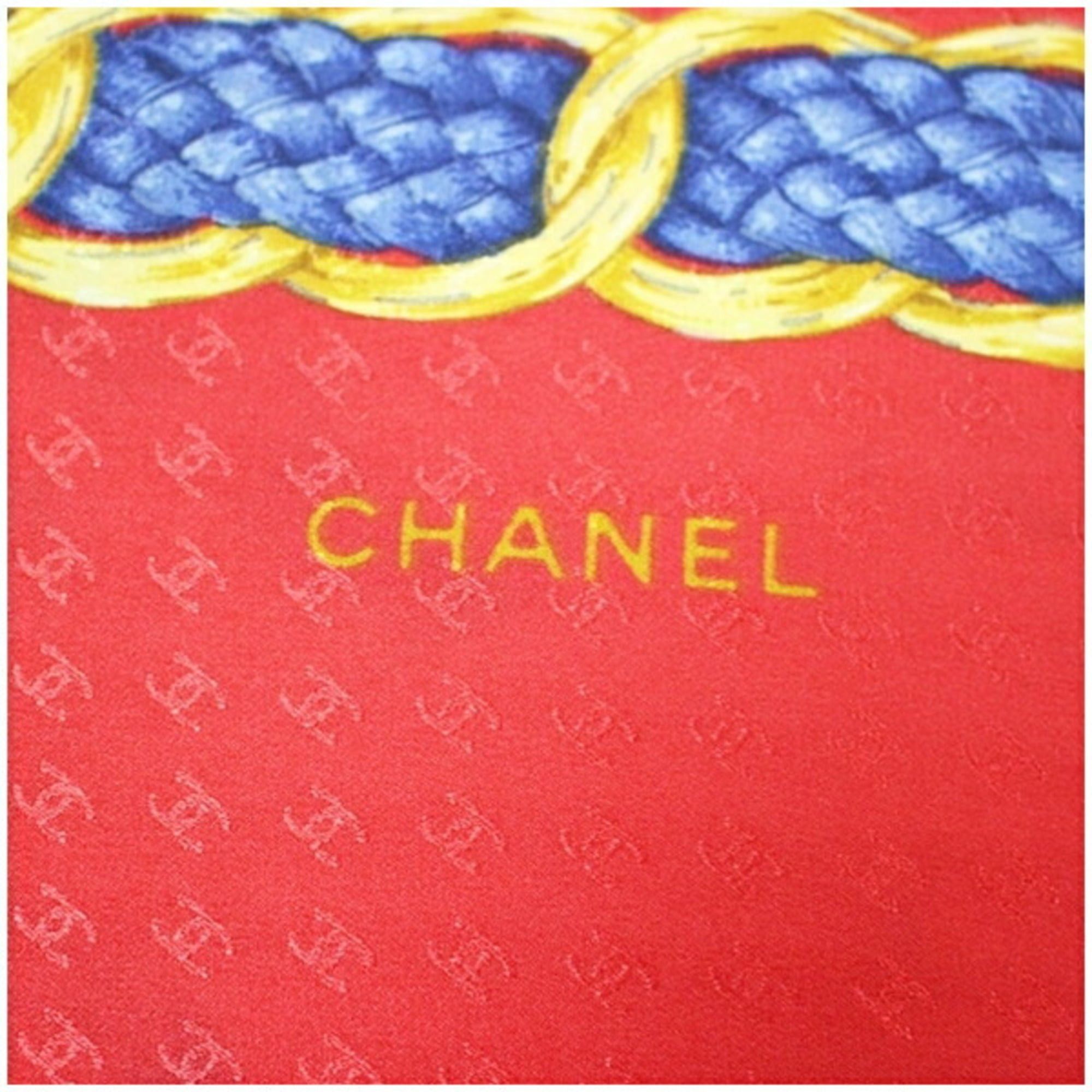 Chanel Chanel Silk Scarf/Muffler Red CHAN58412EL Women's Size ONE SIZE - 7 Thumbnail