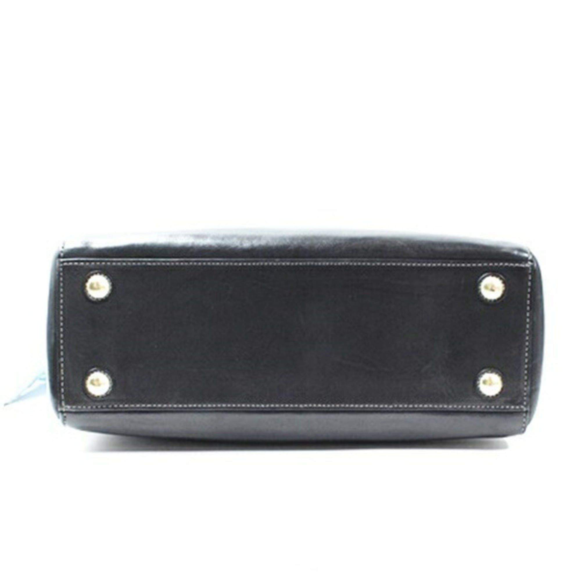 Coach Coach Tote Bag, Black Leather, 11553, for COACH, with Scarf Size ONE SIZE - 5 Thumbnail