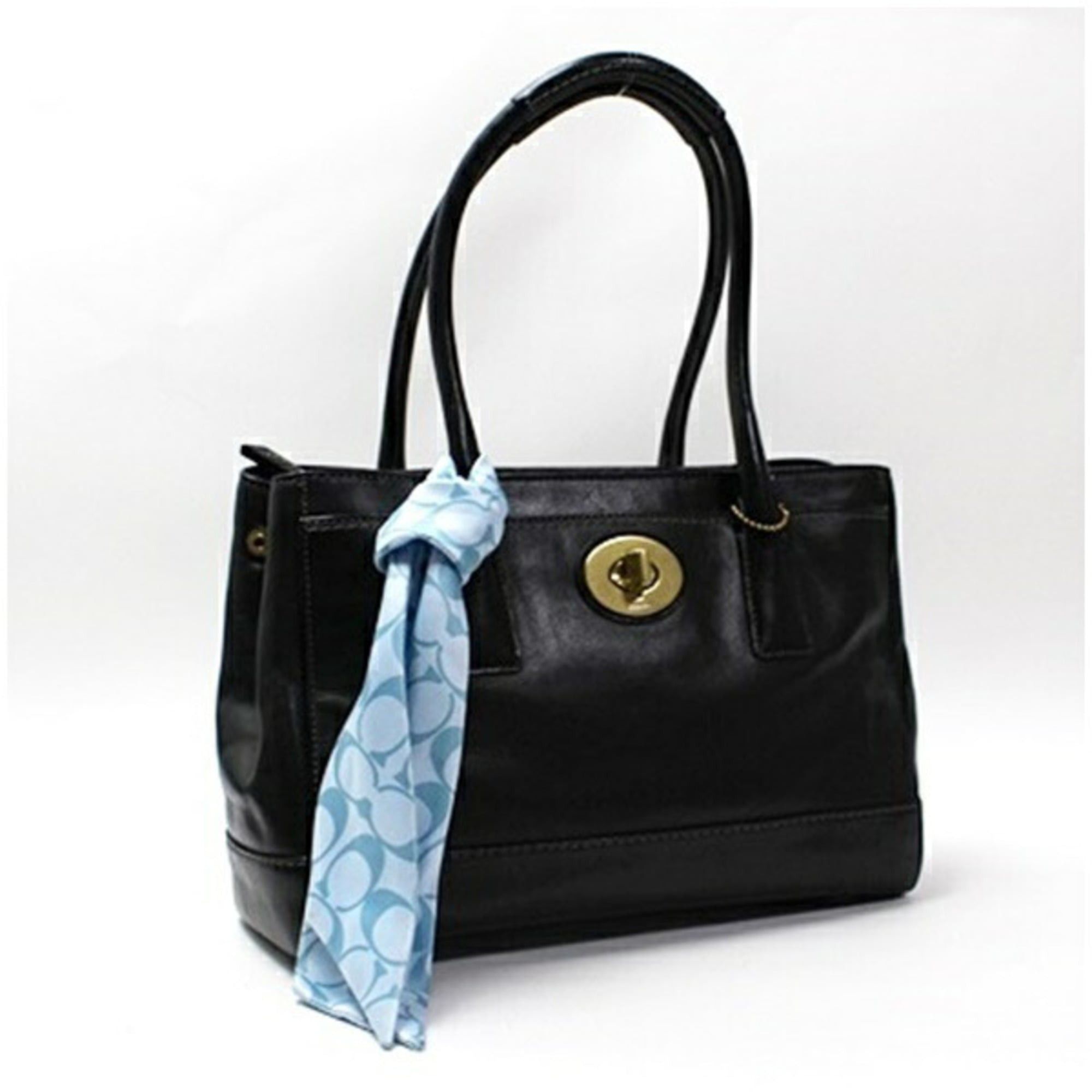Coach Coach Tote Bag, Black Leather, 11553, for COACH, with Scarf Size ONE SIZE - 2 Thumbnail