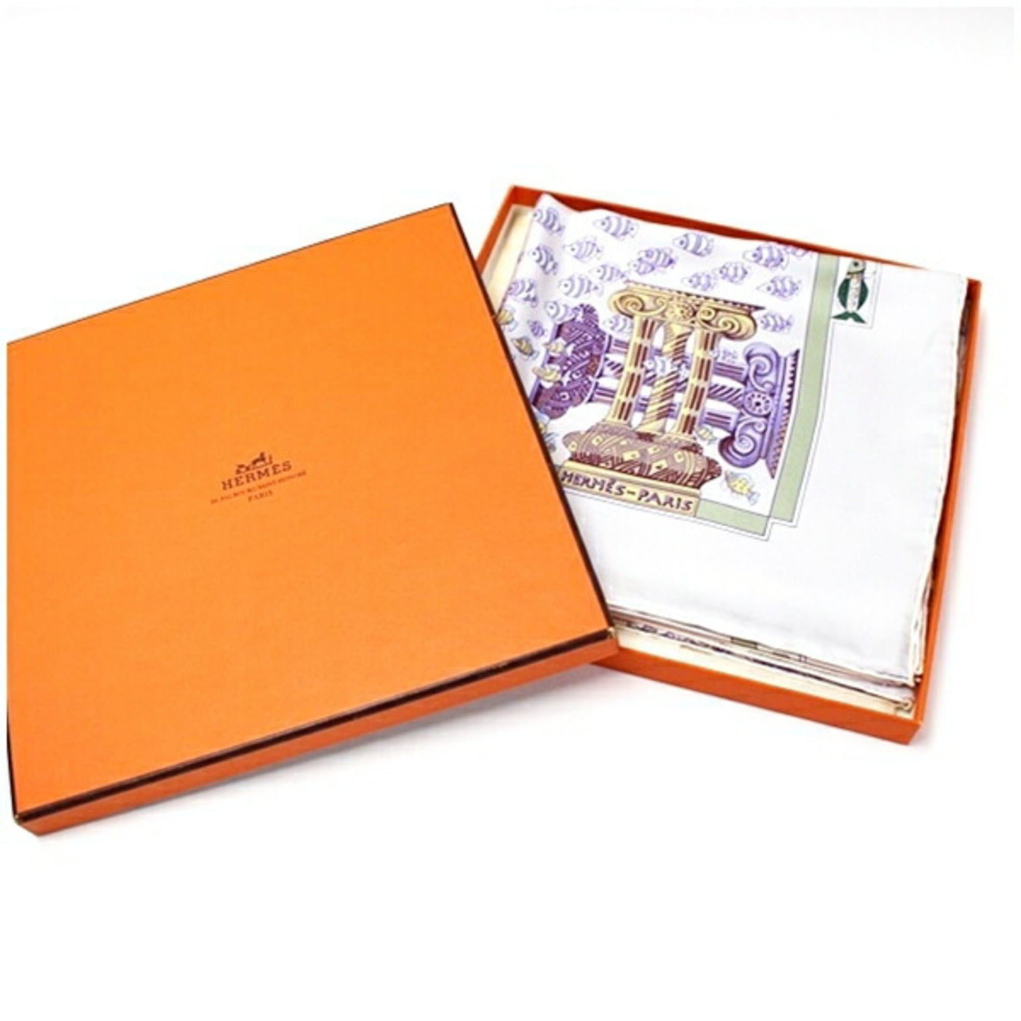 Hermes Hermes scarf muffler Carre 90 unused RENCONTE OCEANE Meeting of the Atlantic HERMES ladies Size ONE SIZE - 5 Thumbnail