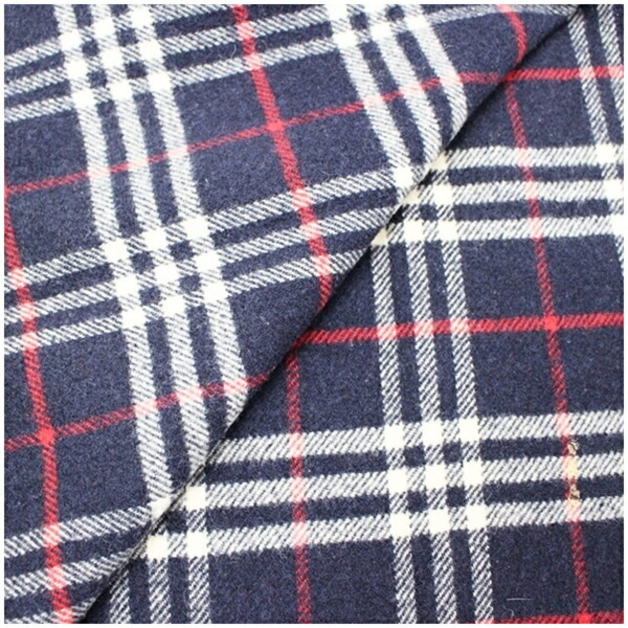 Burberry Burberry Wool Scarf, Navy x Check, 184 30 cm, for Men and Women Size ONE SIZE - 6 Thumbnail