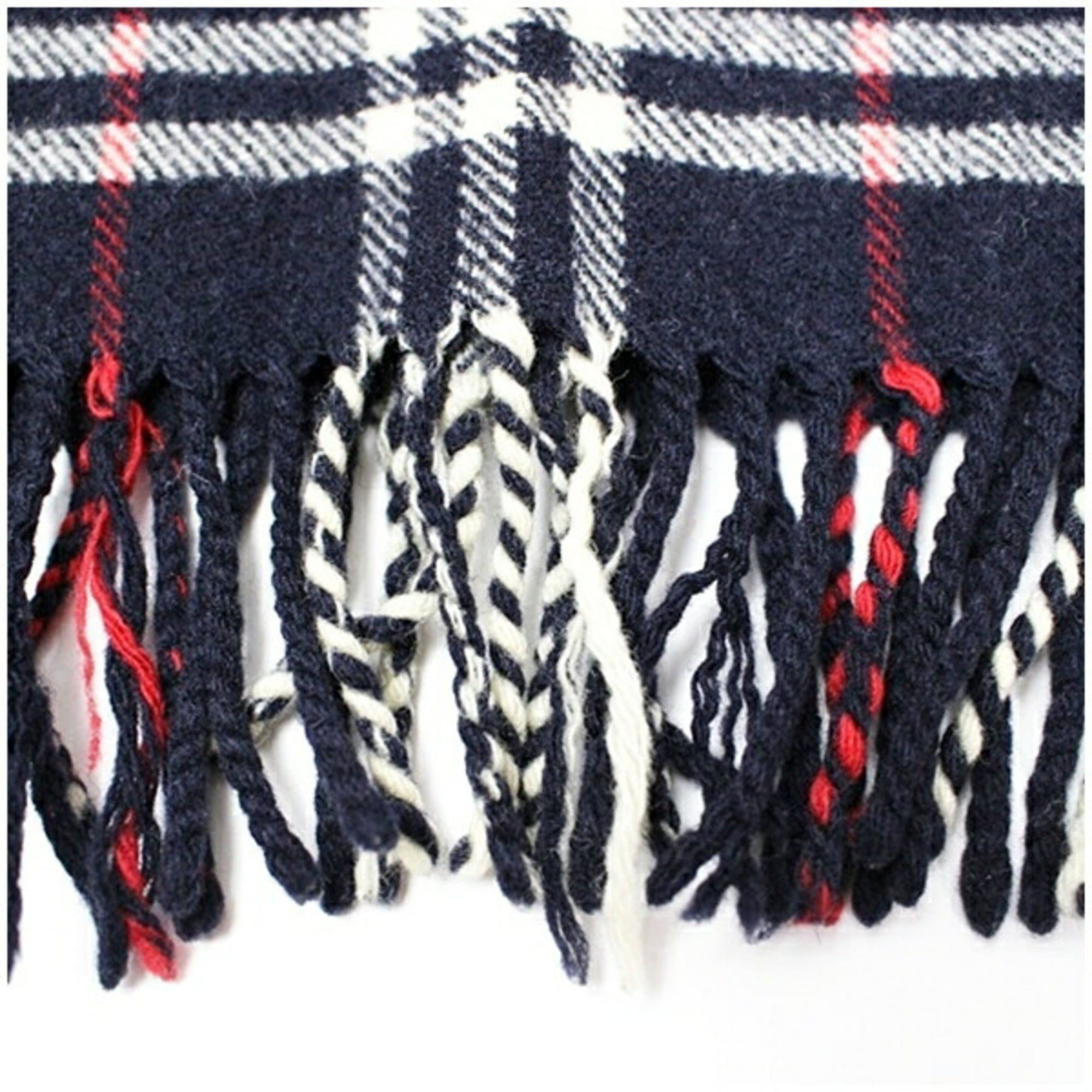 Burberry Burberry Wool Scarf, Navy x Check, 184 30 cm, for Men and Women Size ONE SIZE - 5 Thumbnail