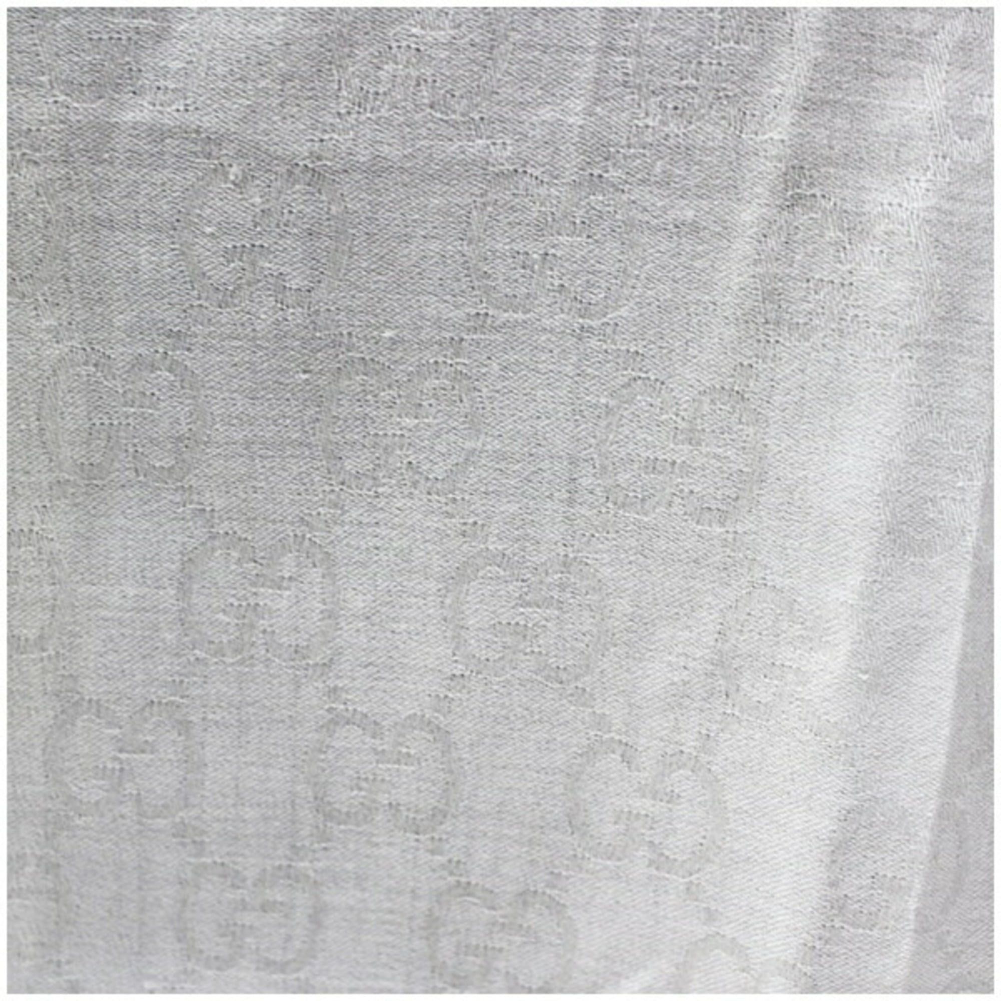 Gucci Gucci Wool and Silk Rectangular Stole with GG Pattern, White, GUCCI Women's Size ONE SIZE - 7 Thumbnail