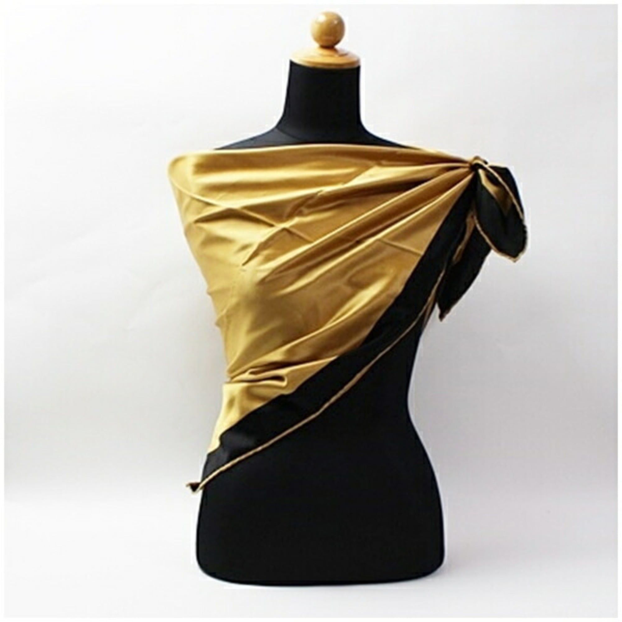 Fendi FENDI Silk Scarf Muffler Mustard x Black Women's Size ONE SIZE - 3 Thumbnail