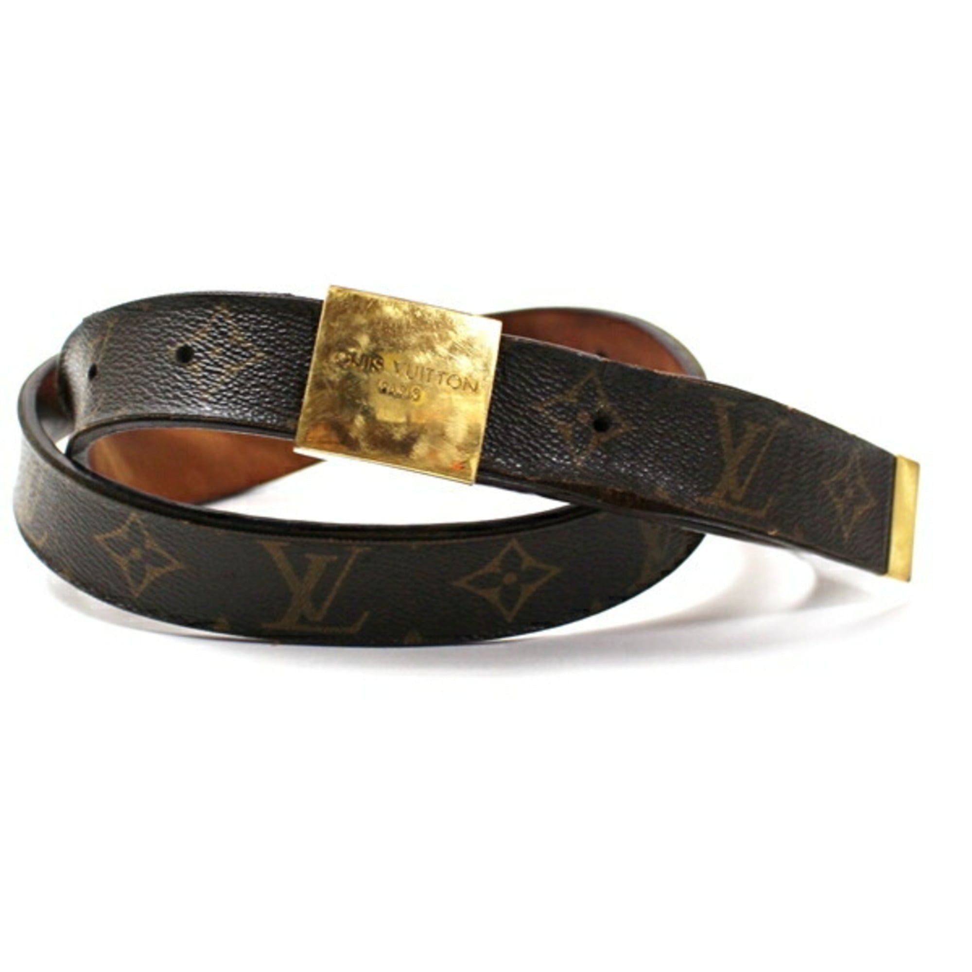 Louis Vuitton Louis Vuitton Men's Monogram Santur Carré Belt, M6800, 128.5 inches in length (5-way adjustment, 40.5-42.5 inches) with 4 custom-made holes Size ONE SIZE - 2 Thumbnail