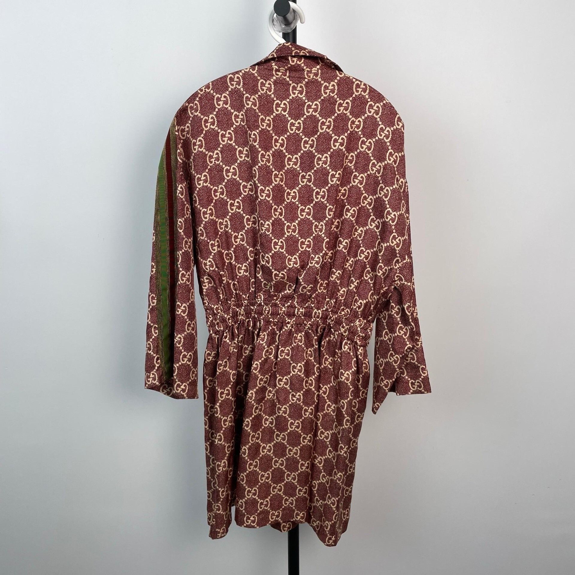Gucci Gucci Double G Monogram Half-Zip Silk Dress Size M / US 6-8 / IT 42-44 - 2 Thumbnail