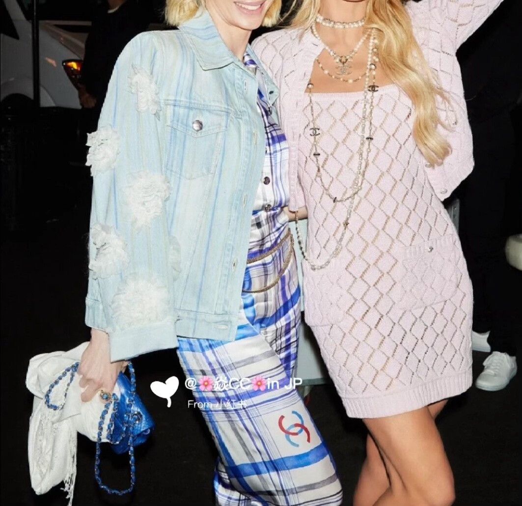 Chanel Chanel 18S Waterfall Blue Striped Camellia Denim Jacket Size S / US 4 / IT 40 - 2 Thumbnail