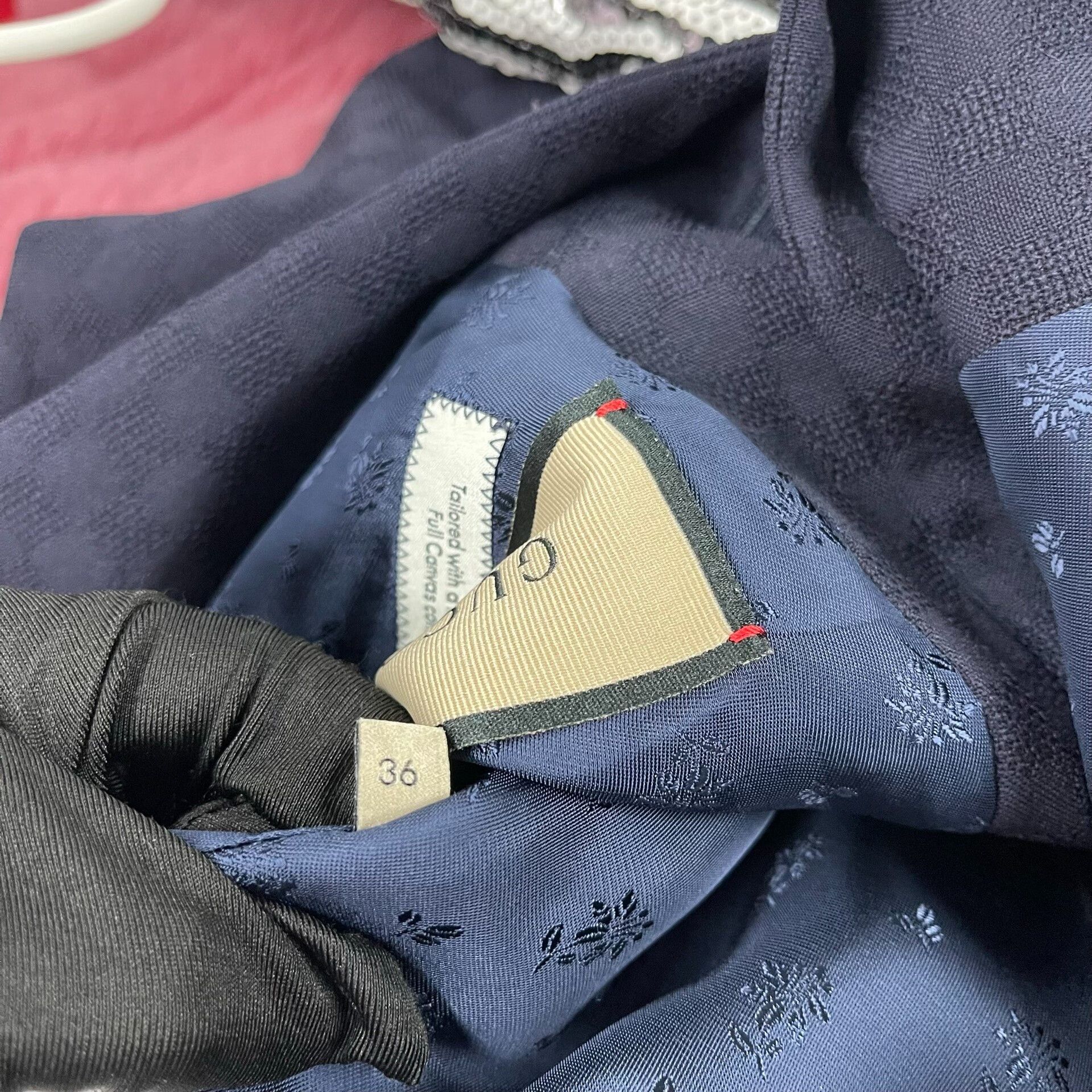 Gucci Gucci Women's Dark Blue Patterned Blazer 36 Size XS / US 0-2 / IT 36-38 - 6 Thumbnail