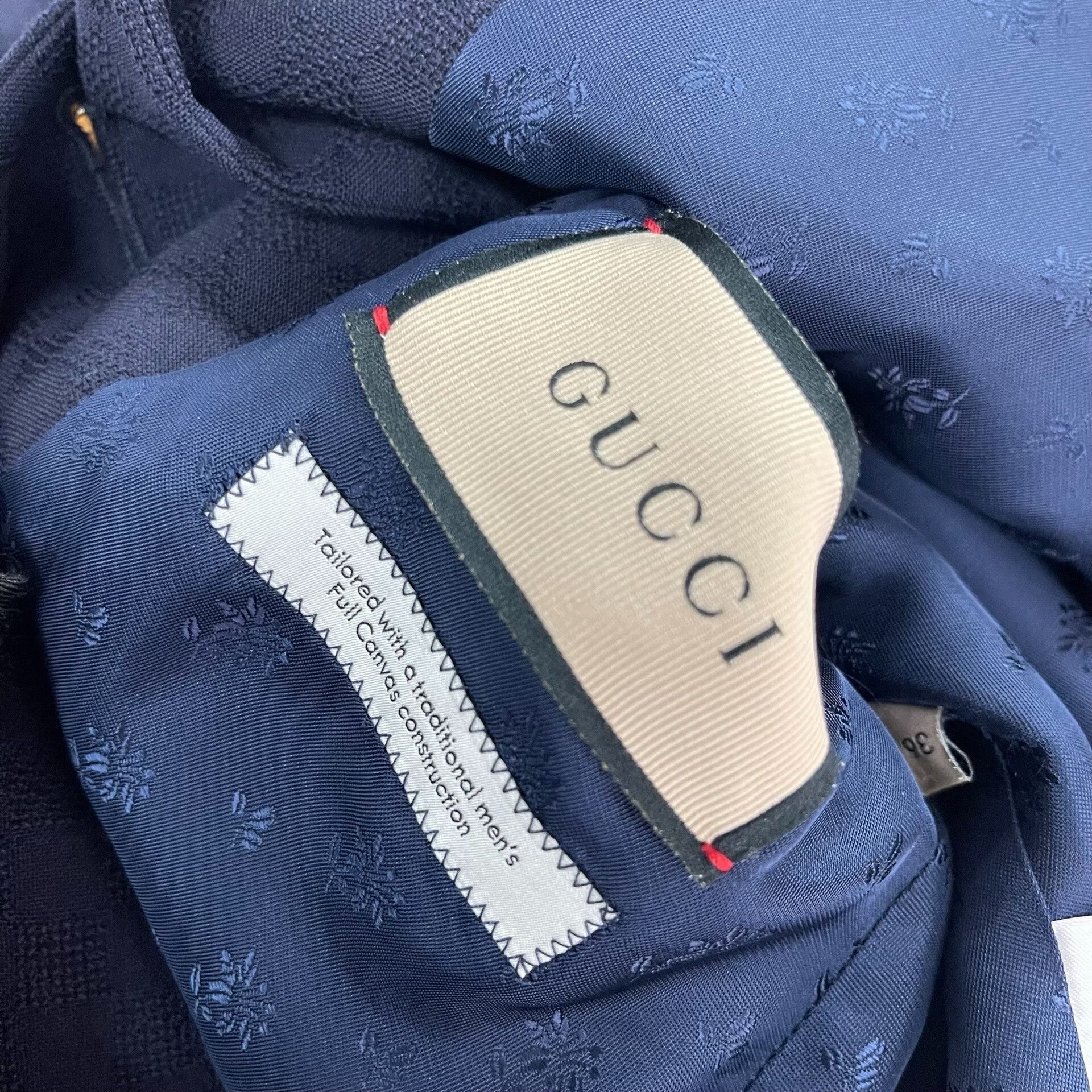 Gucci Gucci Women's Dark Blue Patterned Blazer 36 Size XS / US 0-2 / IT 36-38 - 7 Thumbnail