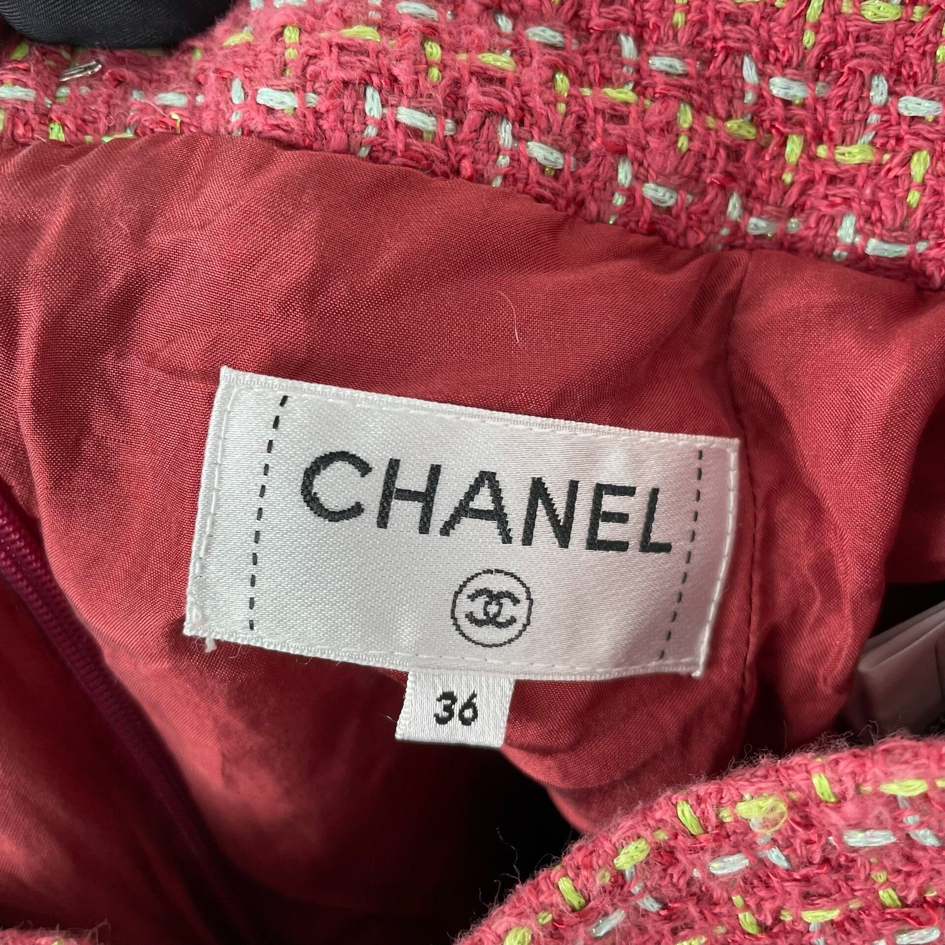 Chanel Chanel Red Tweed Pleated A-line Skirt Size 36" / US 14 / IT 50 - 6 Thumbnail