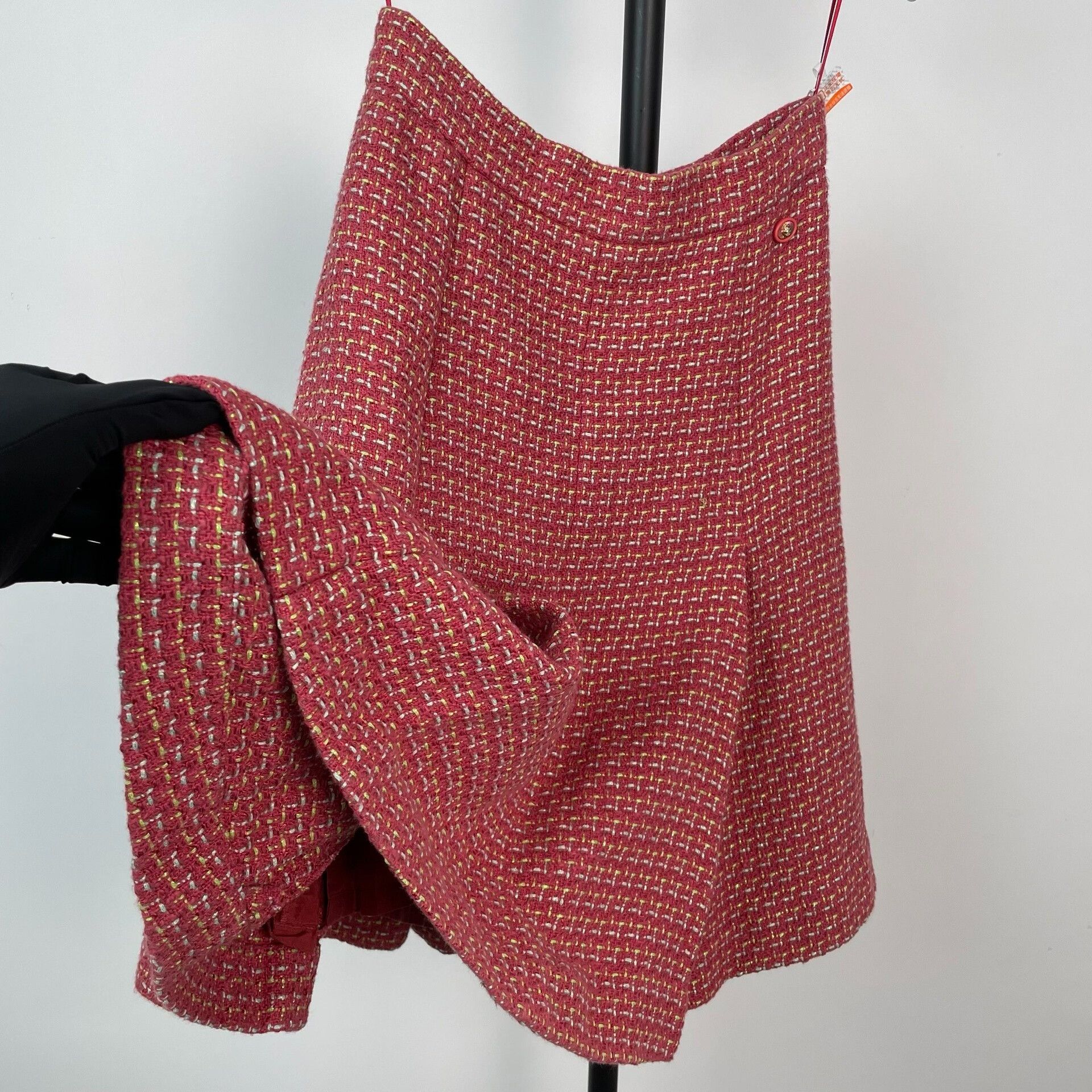 Chanel Chanel Red Tweed Pleated A-line Skirt Size 36" / US 14 / IT 50 - 4 Thumbnail