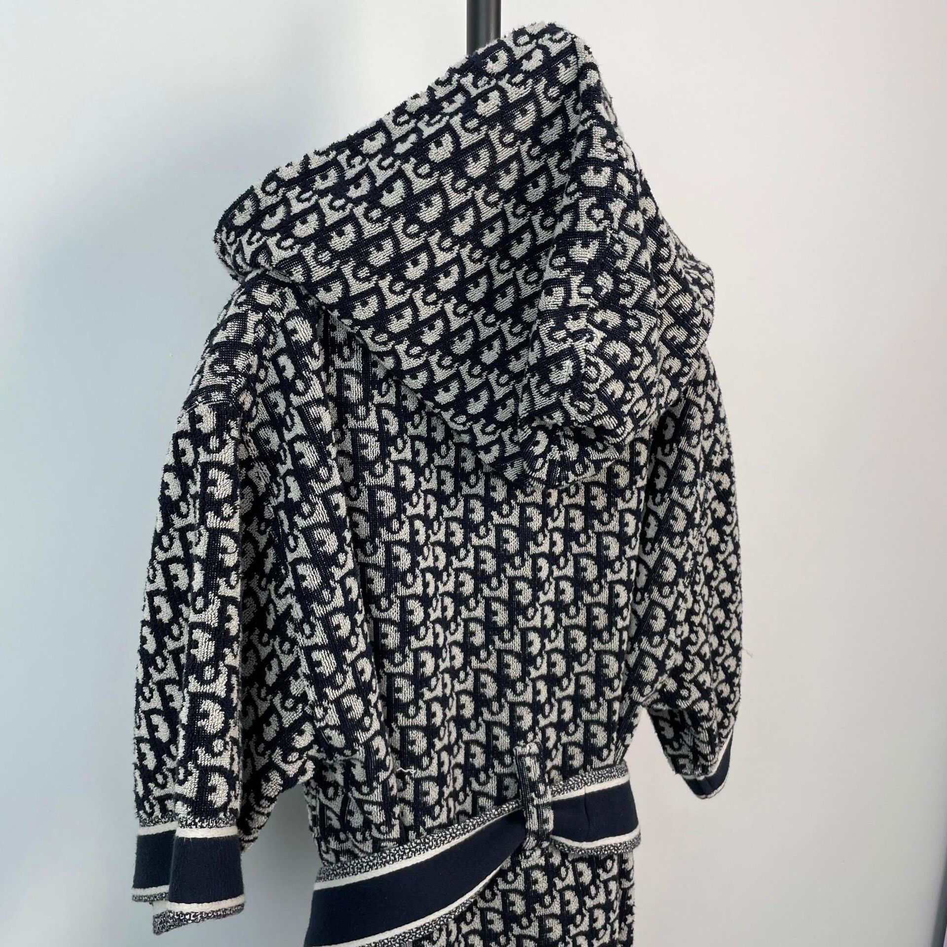Dior Dior Chez Moi Navy Monogram Robe Coat Size M / US 6-8 / IT 42-44 - 6 Thumbnail