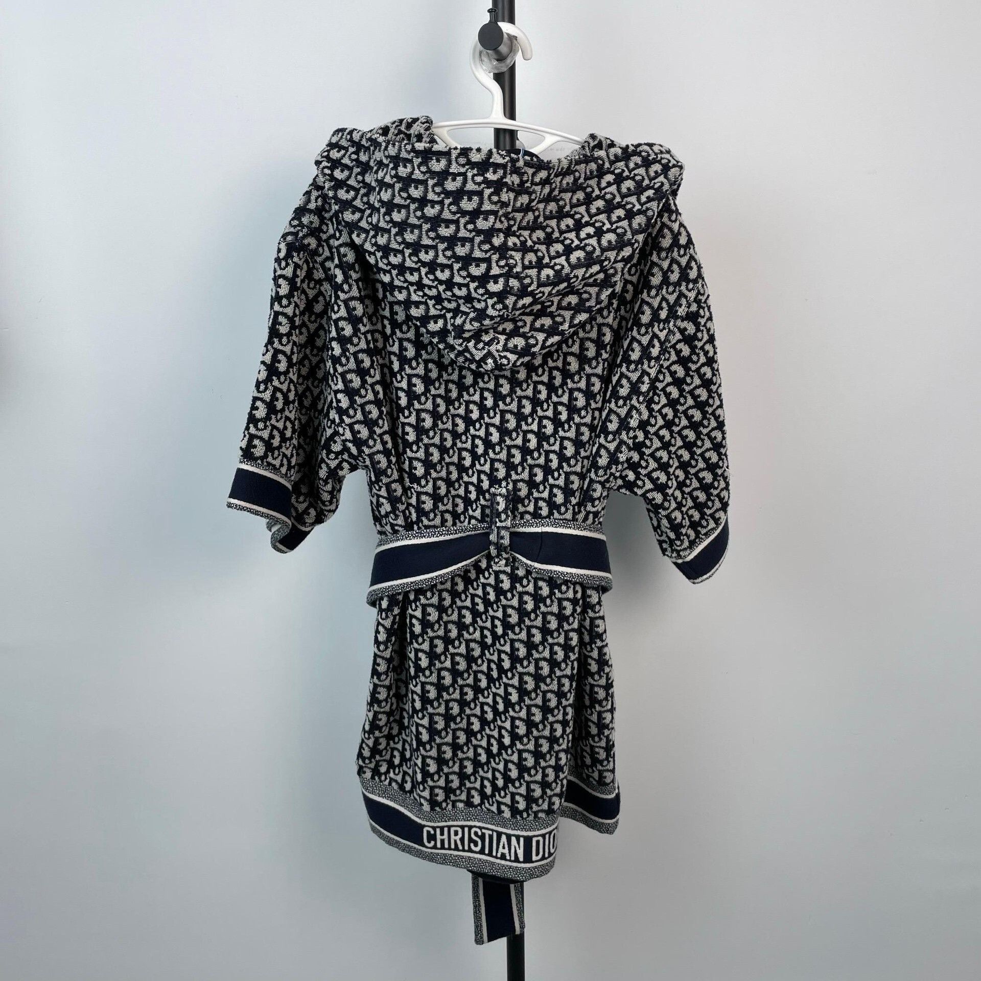 Dior Dior Chez Moi Navy Monogram Robe Coat Size M / US 6-8 / IT 42-44 - 2 Thumbnail