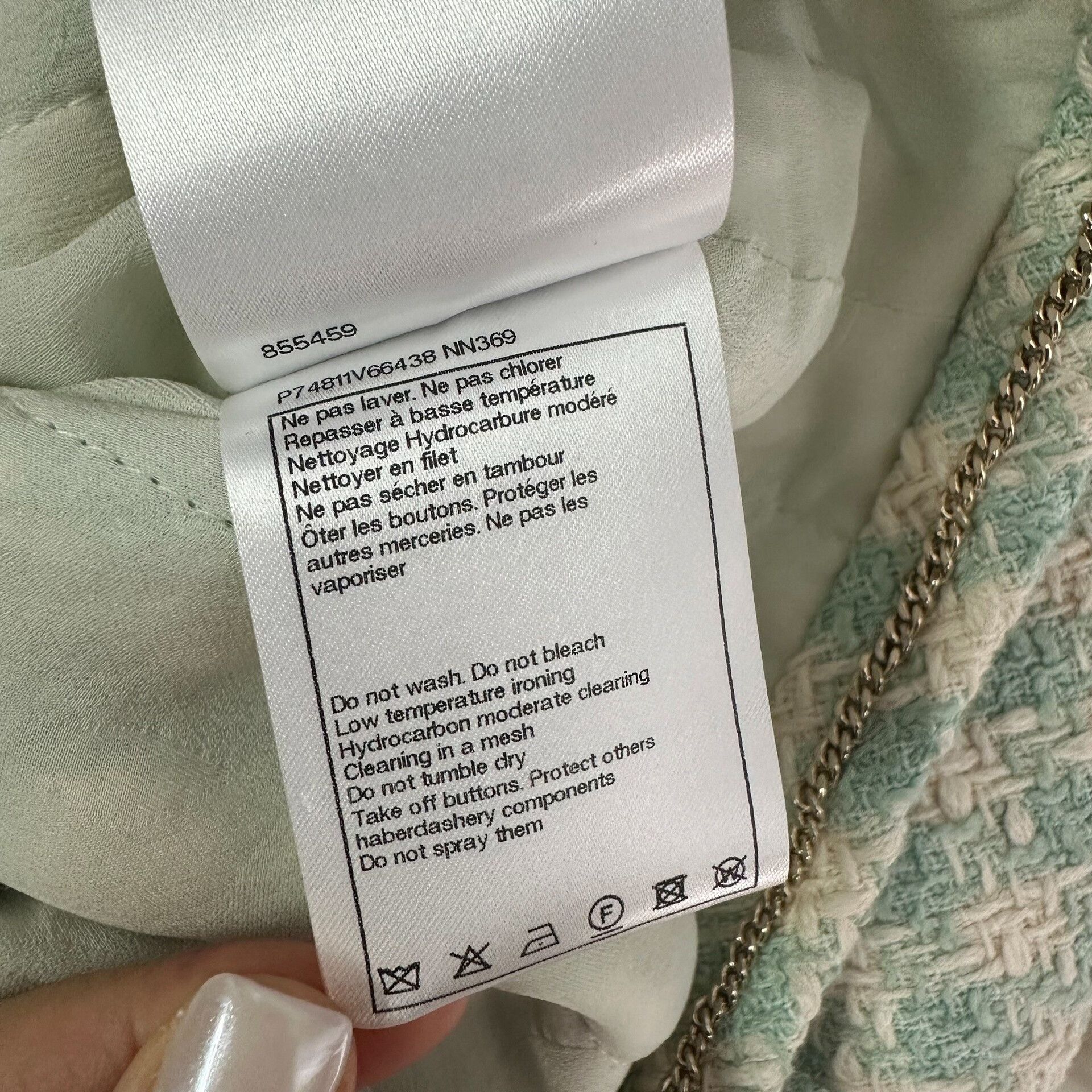 Chanel Chanel 23S Mint Green Tweed Short Coat Size S / US 4 / IT 40 - 8 Thumbnail