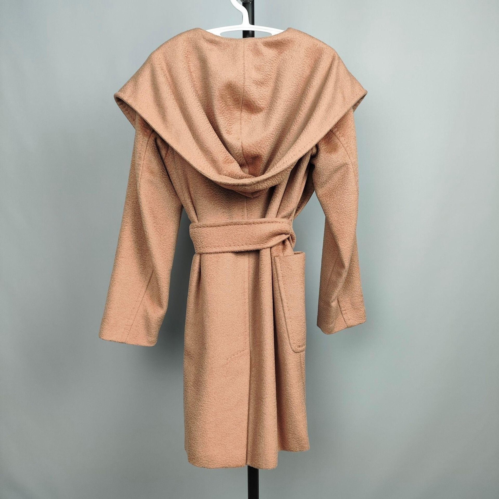 Max Mara Maxmara Brown Camel Hair Hooded Coat Size XS / US 0-2 / IT 36-38 - 2 Thumbnail