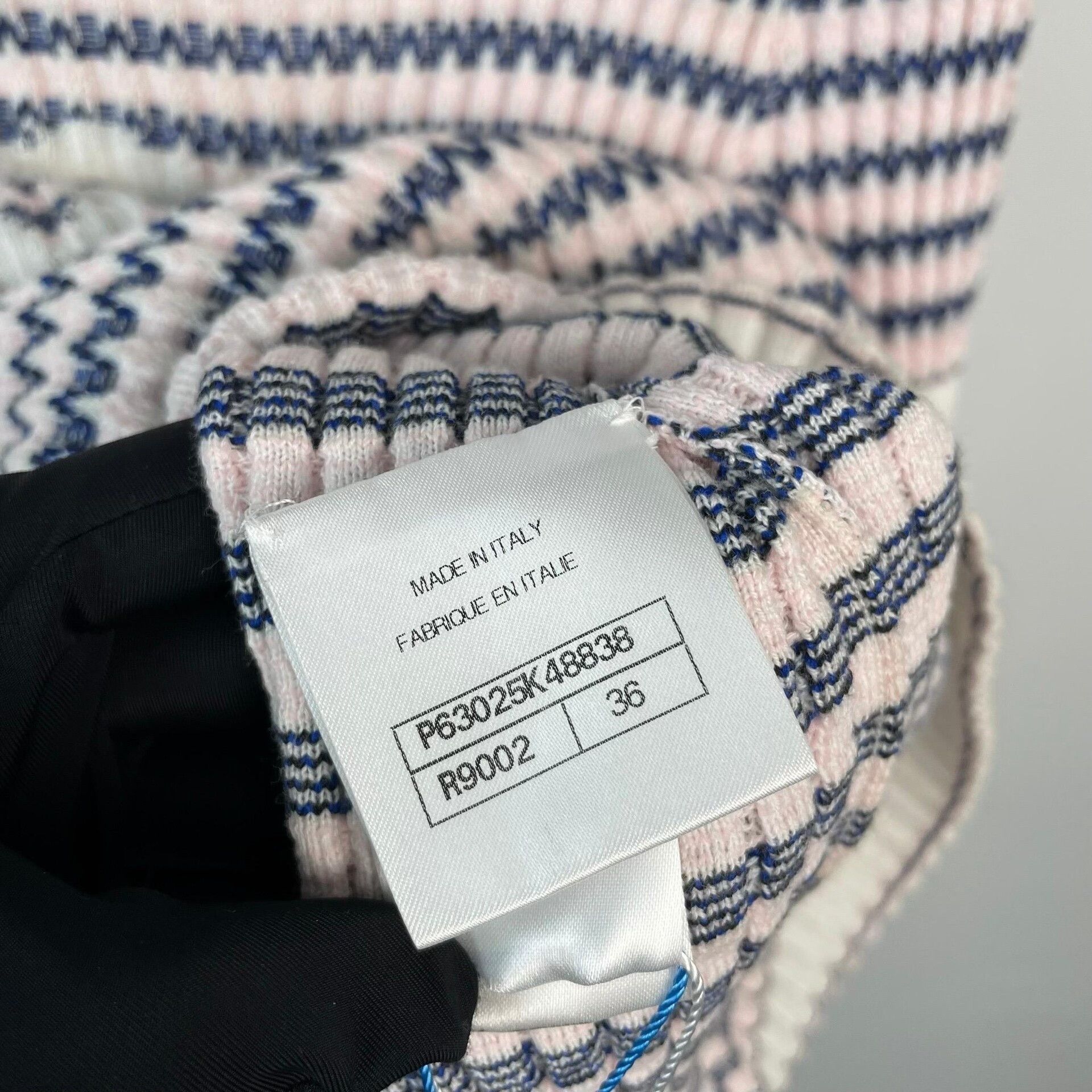 Chanel Chanel 20P Blue Pink Stripe Knit Top Size XS / US 0-2 / IT 36-38 - 3 Thumbnail