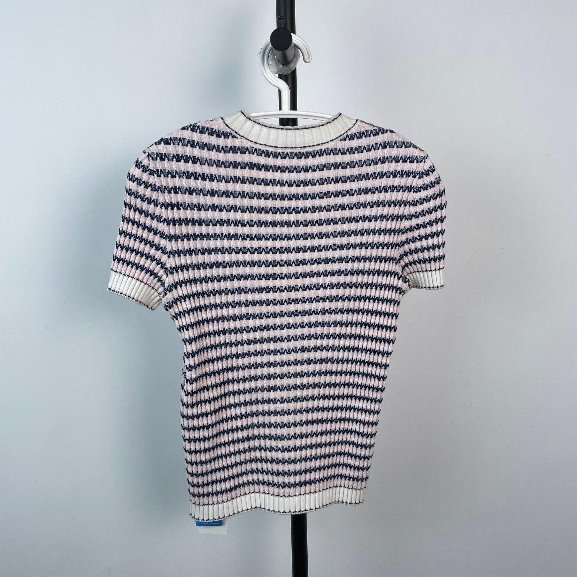 Chanel Chanel 20P Blue Pink Stripe Knit Top Size XS / US 0-2 / IT 36-38 - 2 Thumbnail