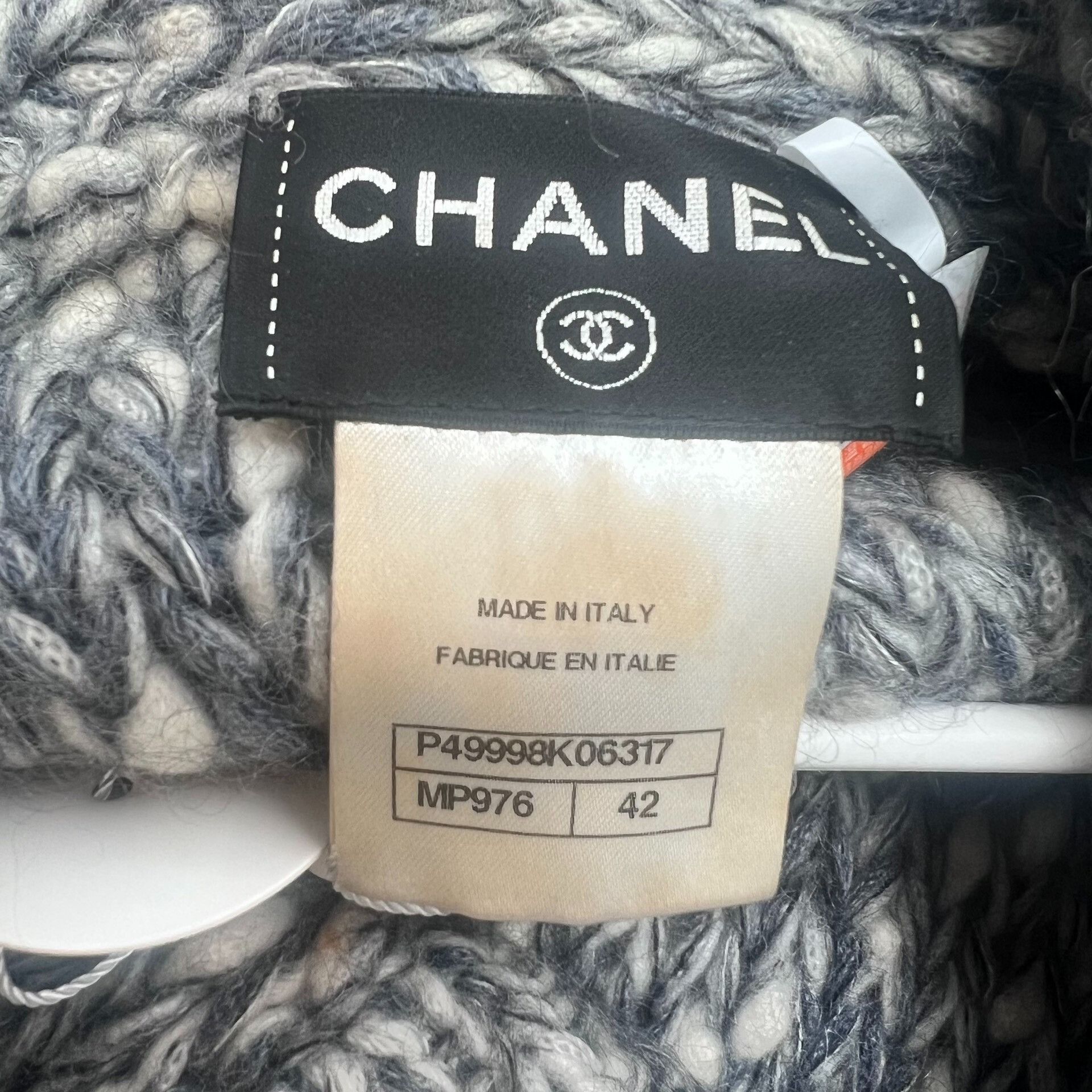 Chanel Chanel Gray Snowflake Gradient Tweed Long Coat Size M / US 6-8 / IT 42-44 - 3 Thumbnail