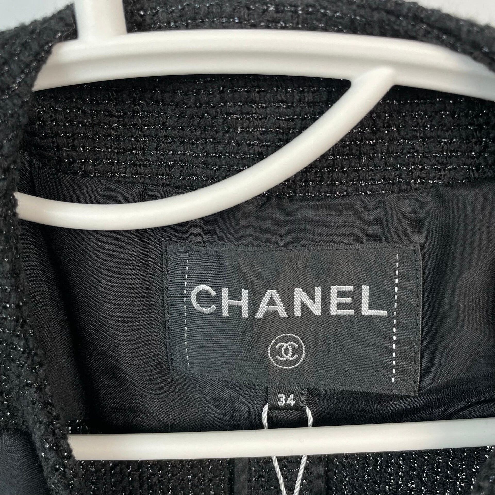 Chanel Chanel 21C Resort Black Sparkle Coat Size XXS / US 00 / IT 34 - 6 Thumbnail