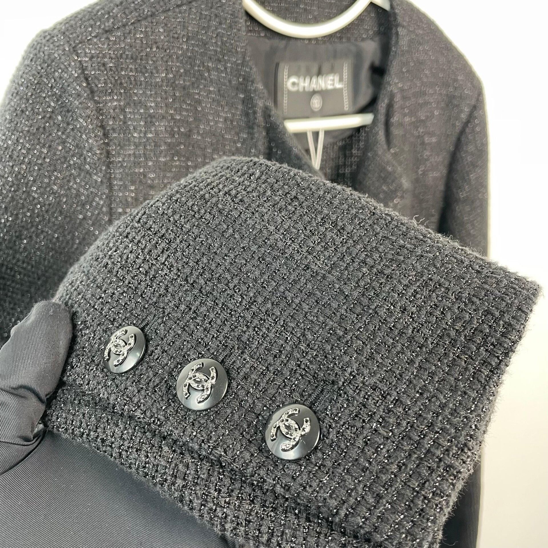 Chanel Chanel 21C Resort Black Sparkle Coat Size XXS / US 00 / IT 34 - 4 Thumbnail