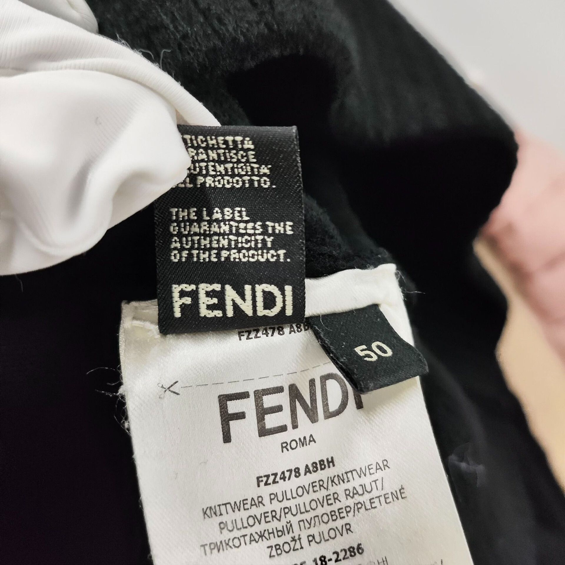 Fendi Fendi Black Double F Jacquard Knit Sweater Size US M / EU 48-50 / 2 - 5 Thumbnail