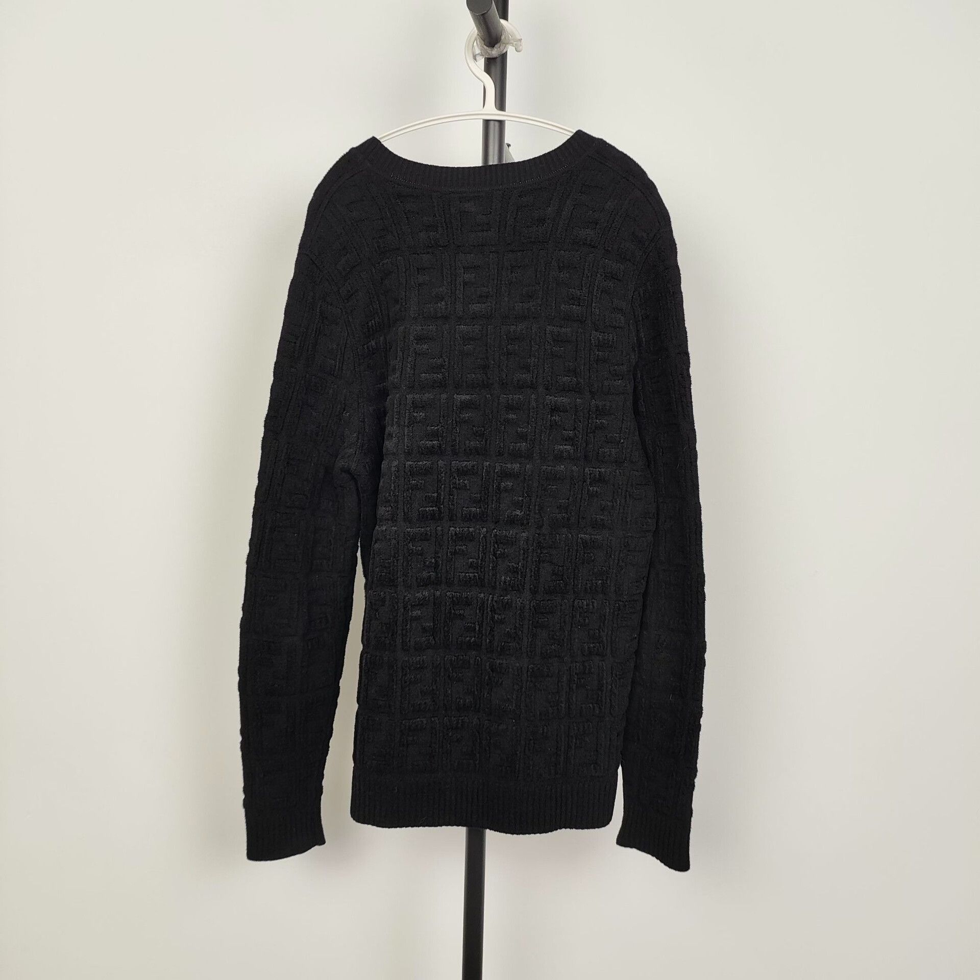 Fendi Fendi Black Double F Jacquard Knit Sweater Size US M / EU 48-50 / 2 - 2 Thumbnail