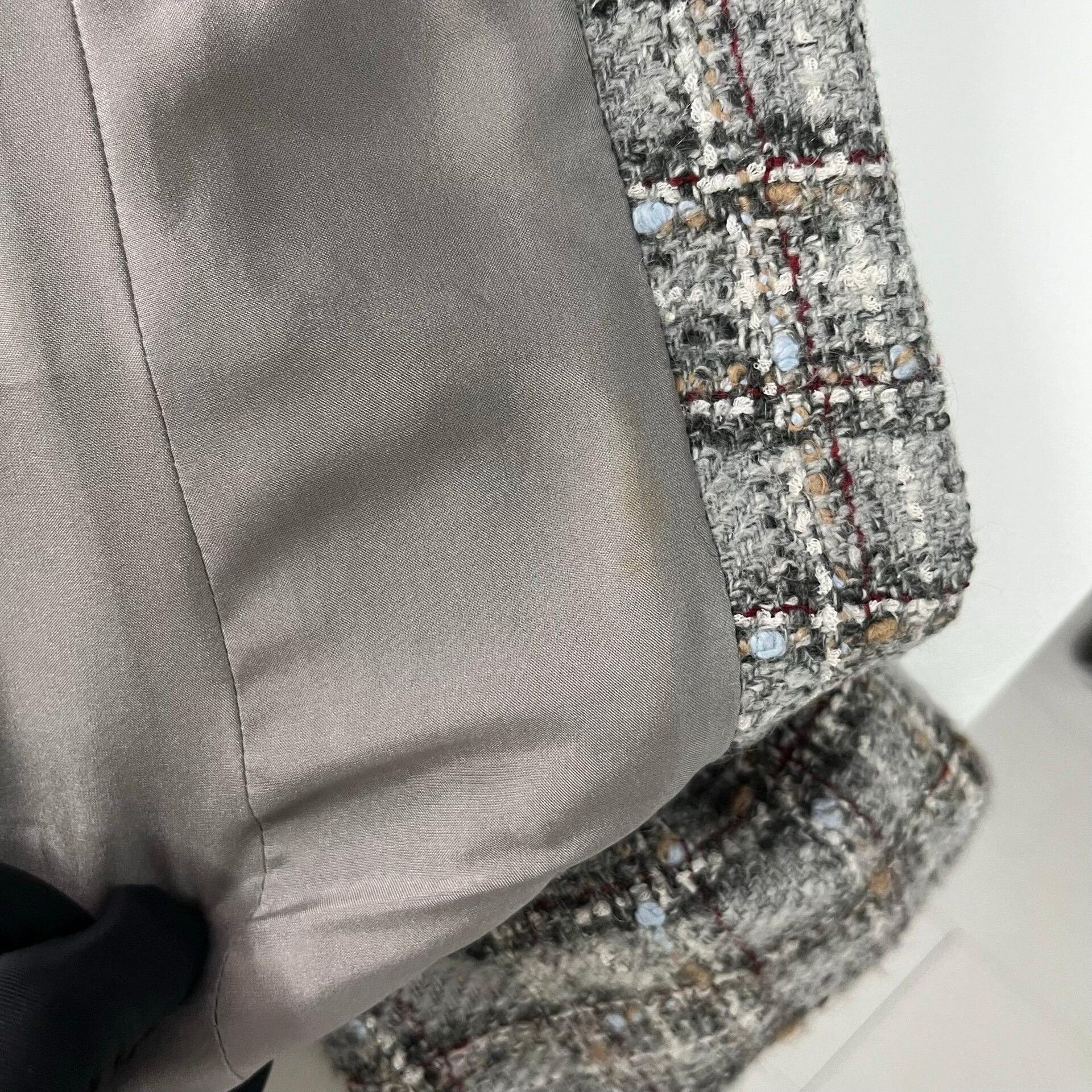 Chanel Chanel Edinburgh Gray Tweed Dress Coat Size S / US 4 / IT 40 - 5 Thumbnail