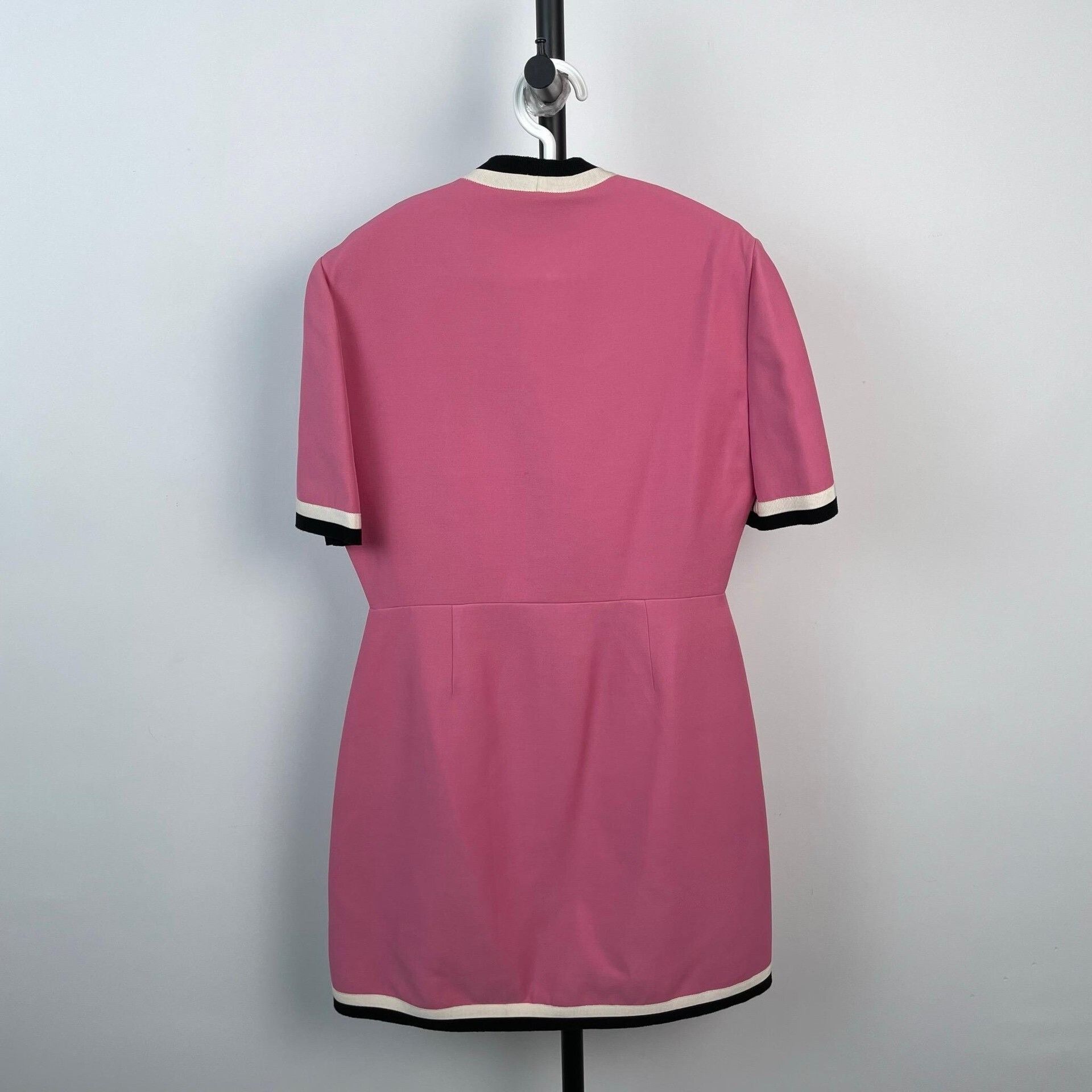 Gucci Gucci Pink V-Neck Colorblock Ribbed Trim Dress Size M / US 6-8 / IT 42-44 - 3 Thumbnail