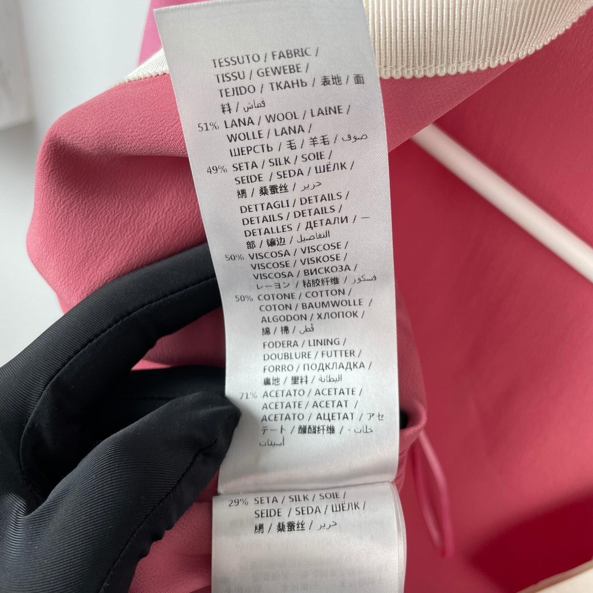 Gucci Gucci Pink V-Neck Colorblock Ribbed Trim Dress Size M / US 6-8 / IT 42-44 - 8 Thumbnail