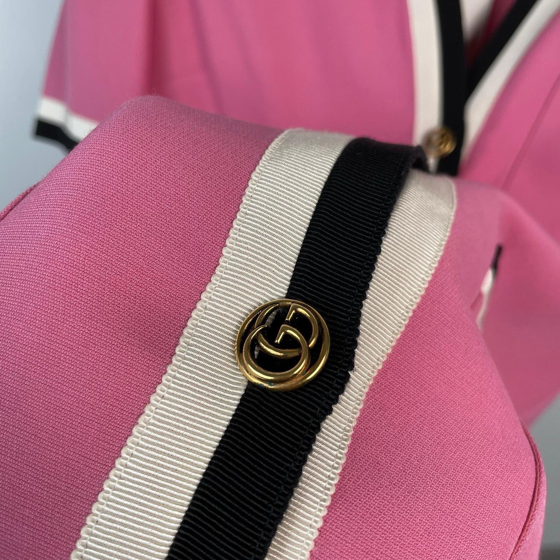 Gucci Gucci Pink V-Neck Colorblock Ribbed Trim Dress Size M / US 6-8 / IT 42-44 - 5 Thumbnail