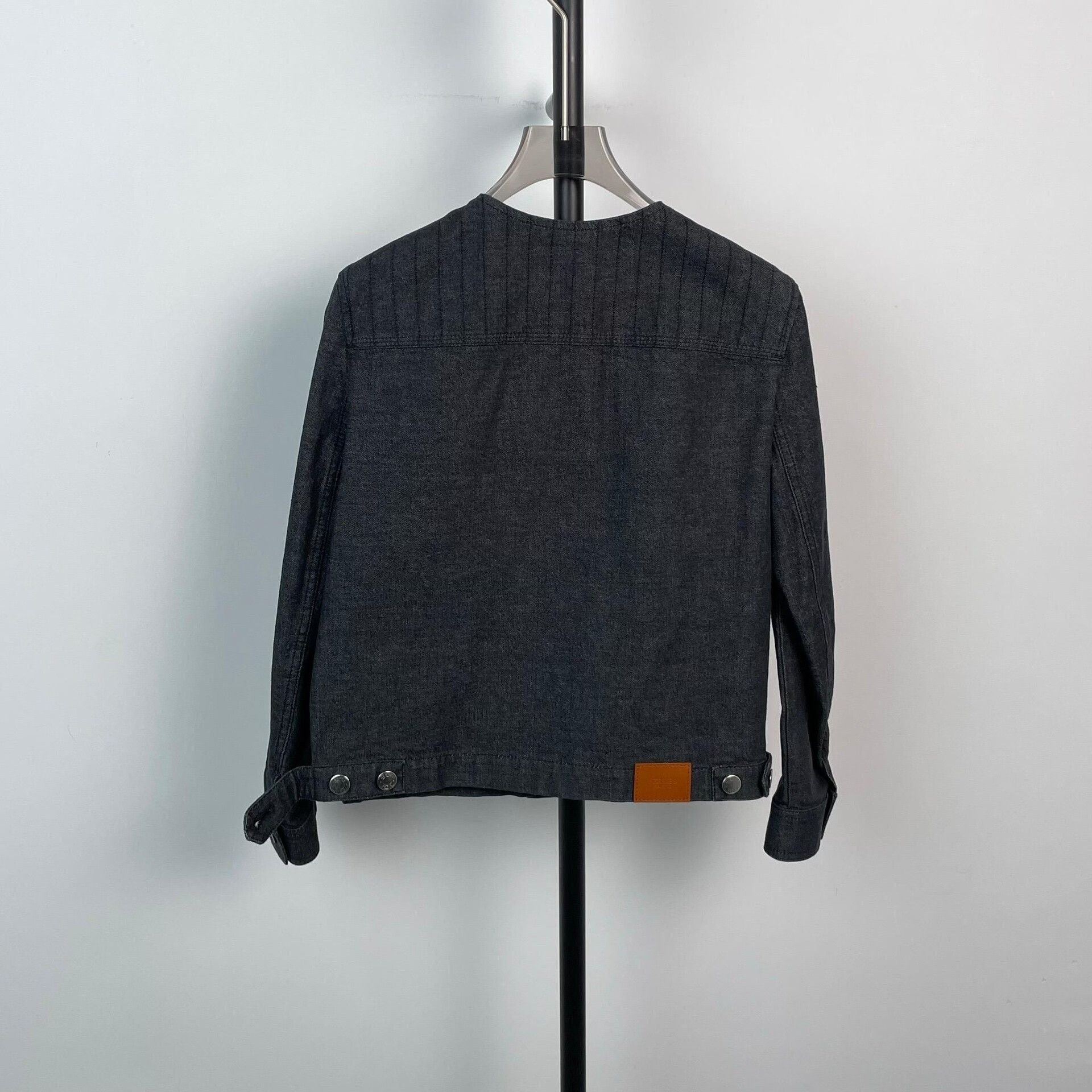 Hermes Hermes Black Gray Denim Jacket Size 34 Size XXS / US 00 / IT 34 - 2 Thumbnail