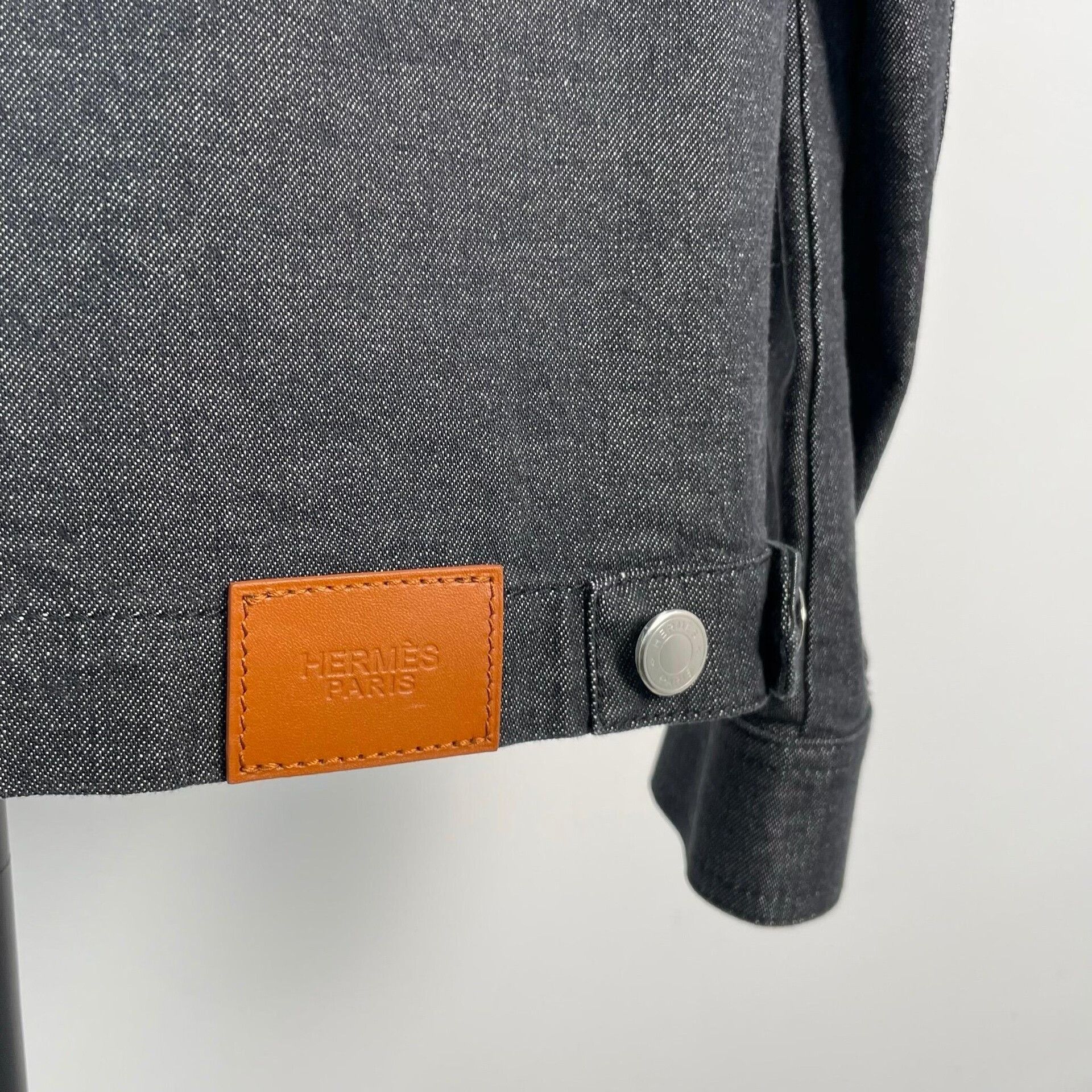 Hermes Hermes Black Gray Denim Jacket Size 34 Size XXS / US 00 / IT 34 - 9 Thumbnail