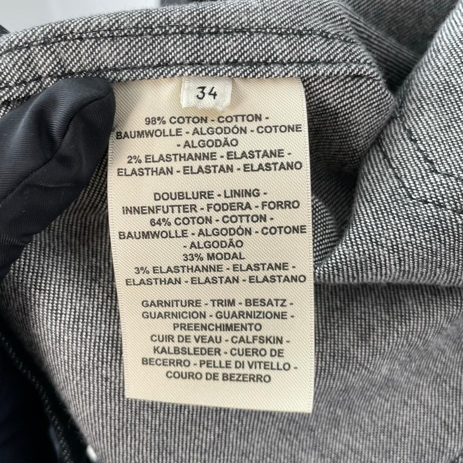 Hermes Hermes Black Gray Denim Jacket Size 34 Size XXS / US 00 / IT 34 - 6 Thumbnail