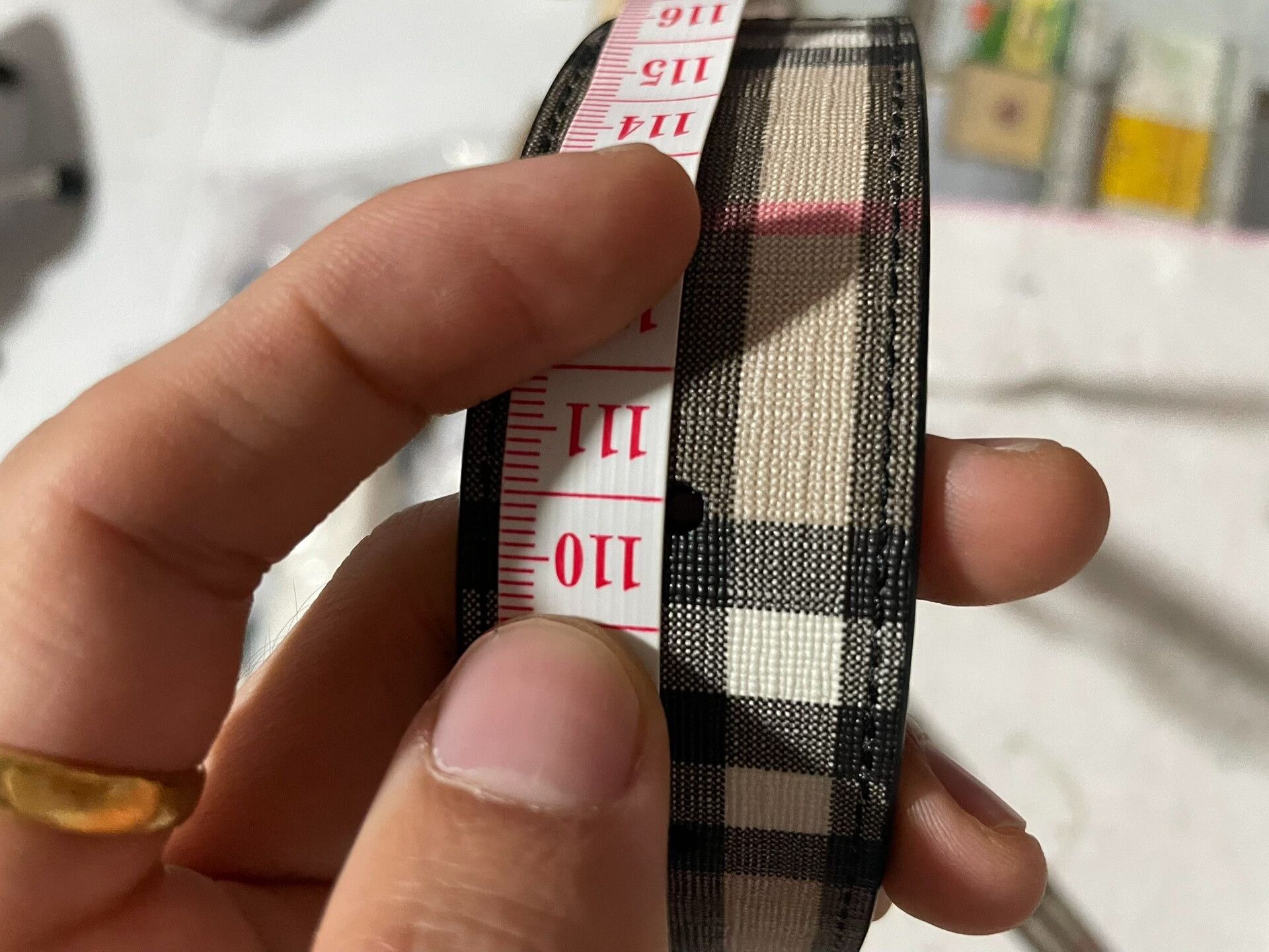 Burberry Burberry Classic Check Leather Belt Size ONE SIZE - 9 Thumbnail