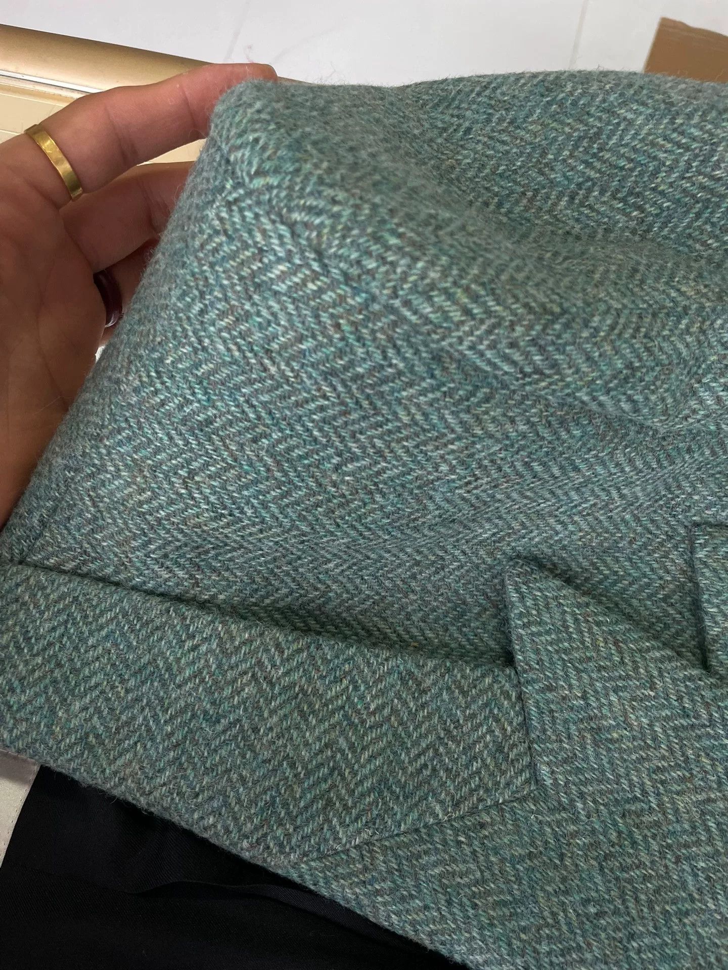 Saint Laurent Paris Saint Laurent Light Green Herringbone Blazer Size XS / US 0-2 / IT 36-38 - 6 Thumbnail