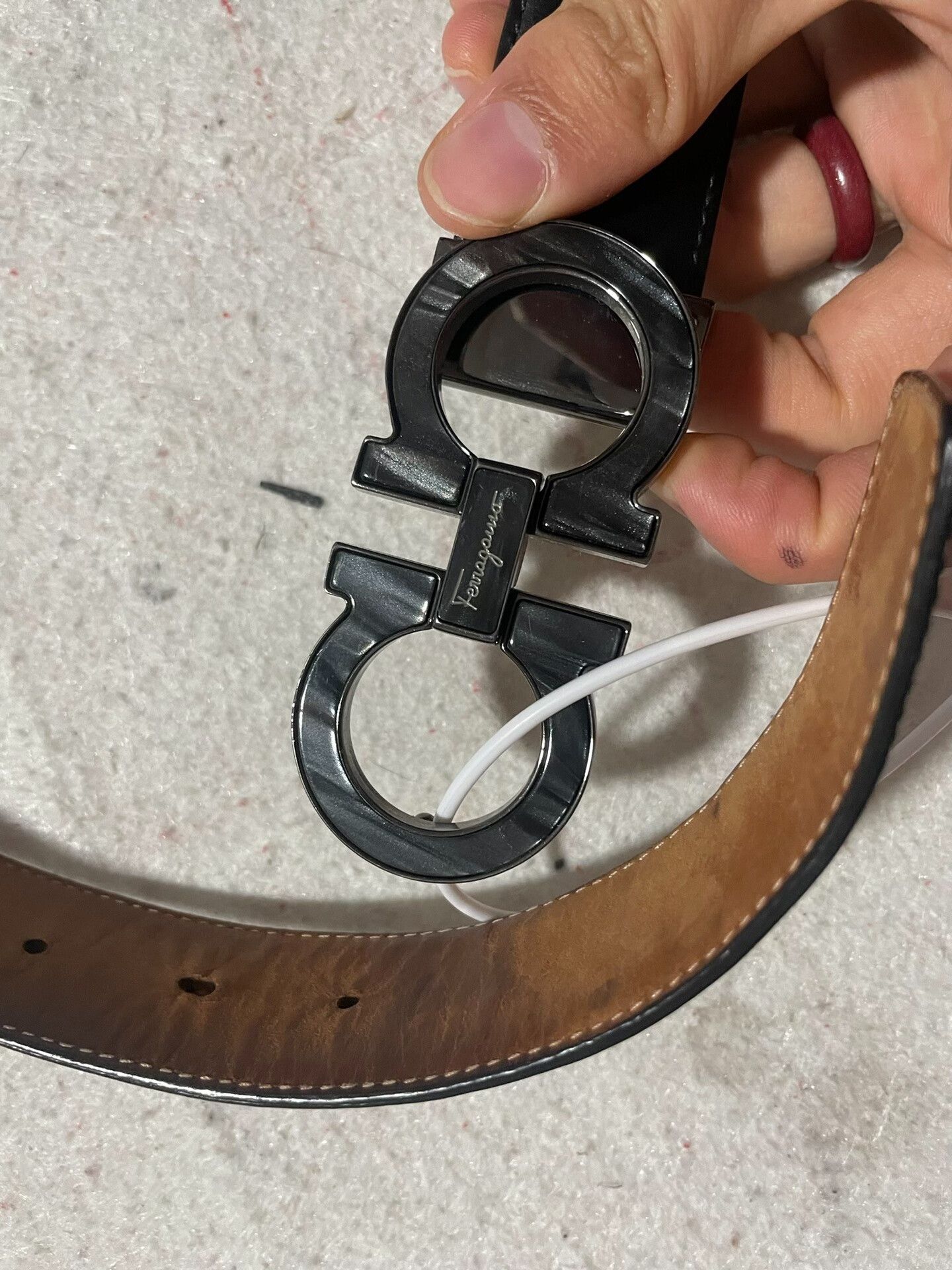 Salvatore Ferragamo Ferragamo Reversible Logo Buckle Belt Size ONE SIZE - 6 Thumbnail