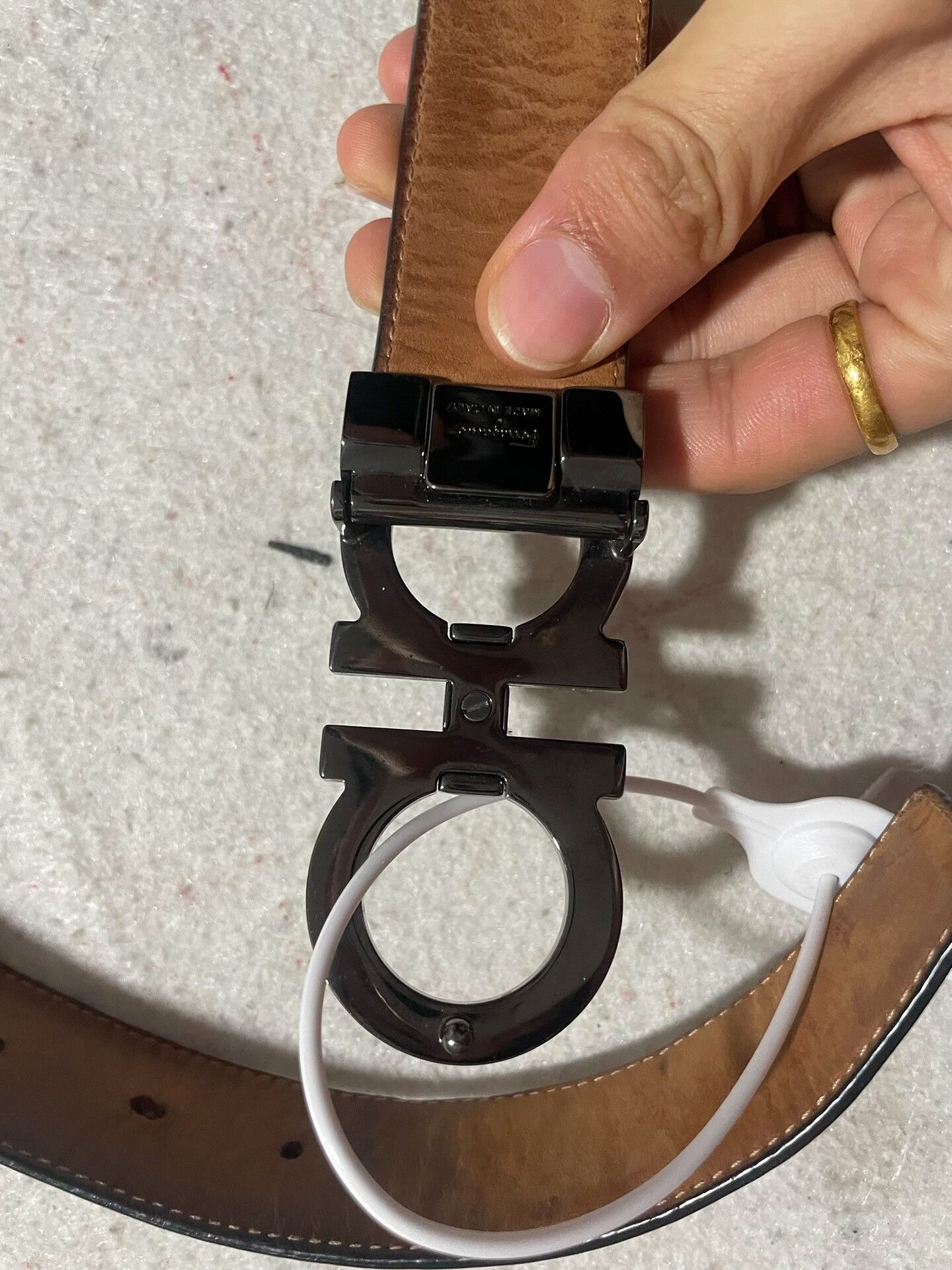 Salvatore Ferragamo Ferragamo Reversible Logo Buckle Belt Size ONE SIZE - 4 Thumbnail