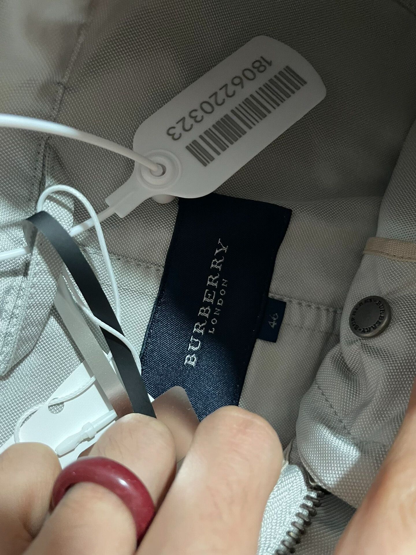 Burberry Burberry Silver Nylon Trench Coat Size L / US 10 / IT 46 - 2 Thumbnail