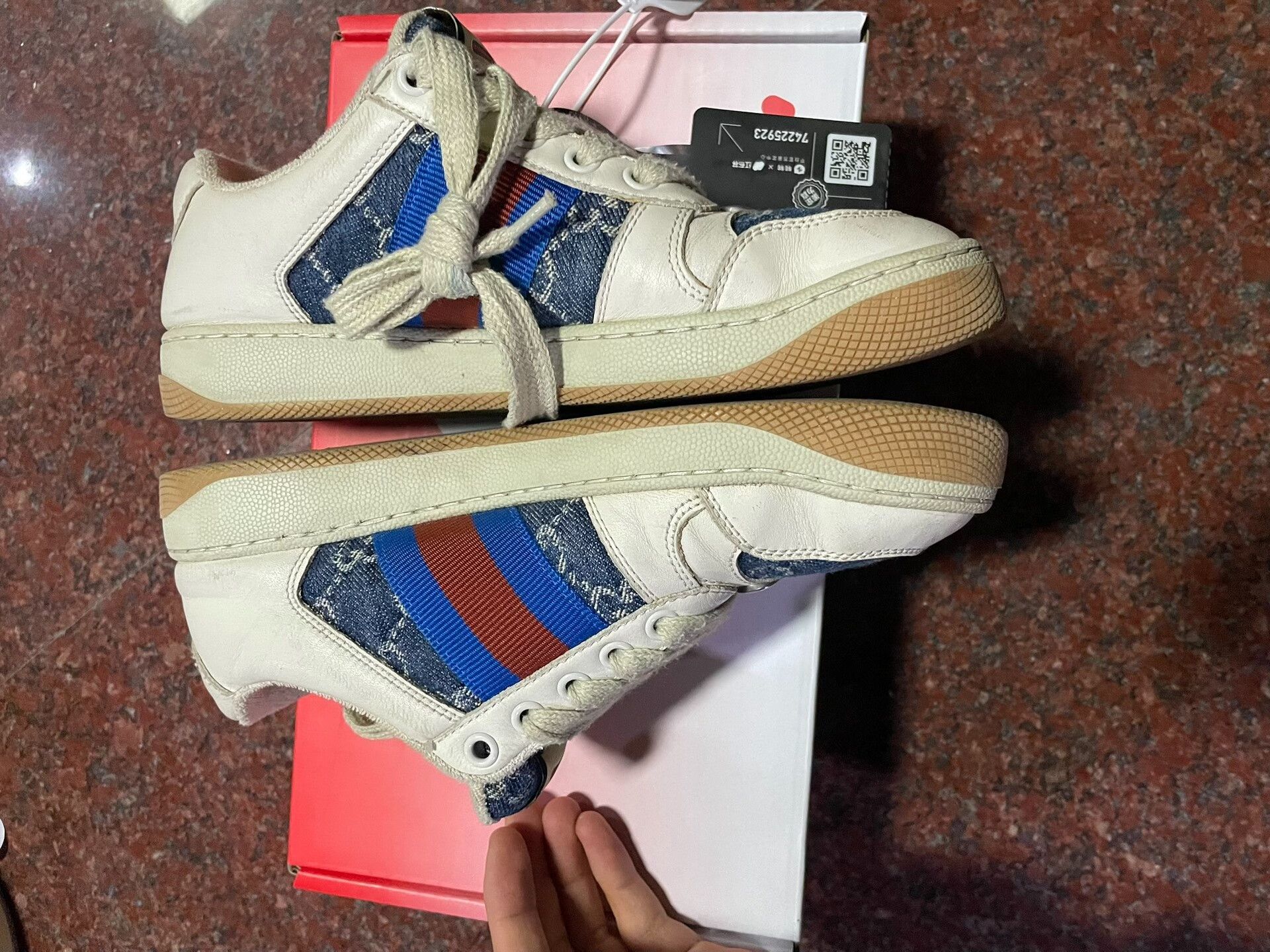 Gucci Gucci Distressed Sneakers 35.5 Size US 4.5 / IT 34.5 - 3 Thumbnail